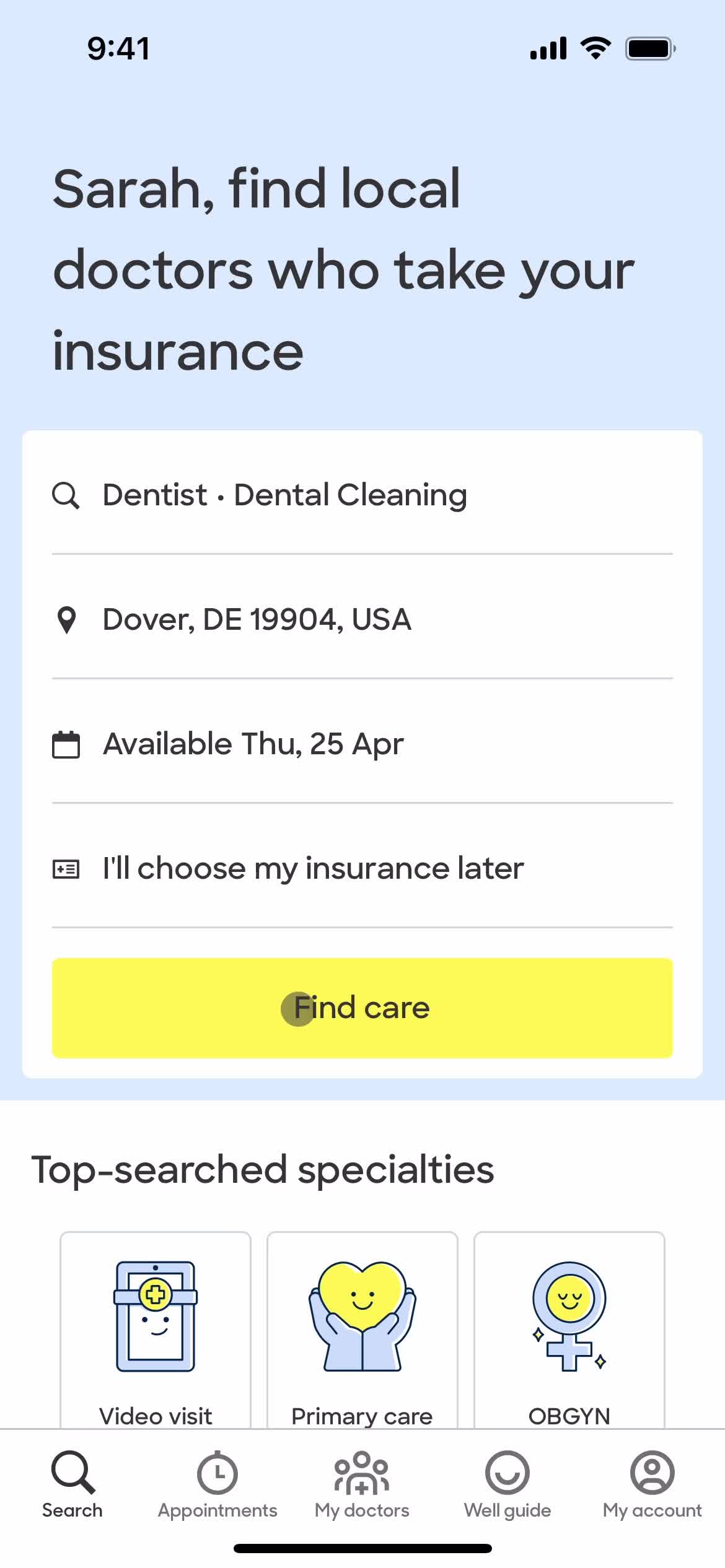 Booking an appointment on Zocdoc video thumbnail