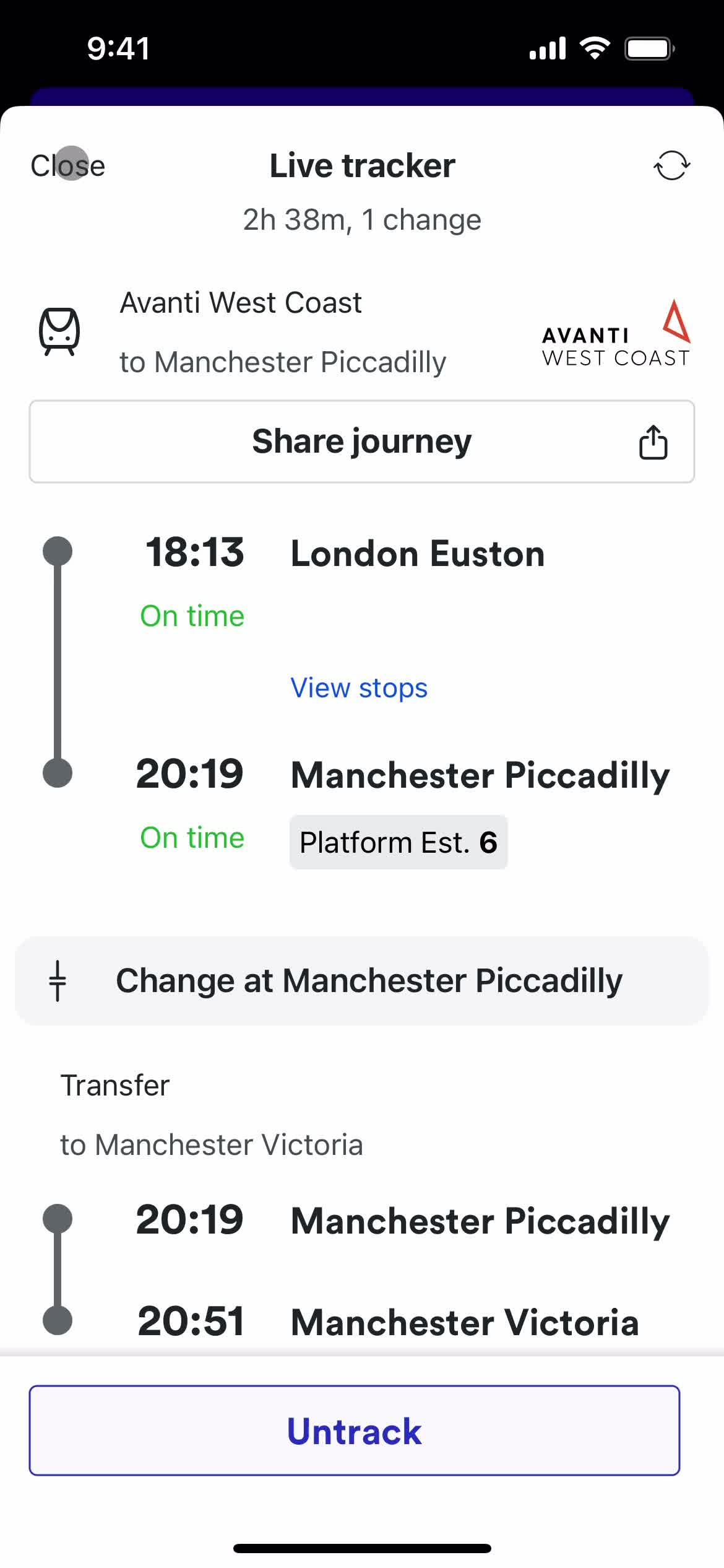 Booking transport screenshot