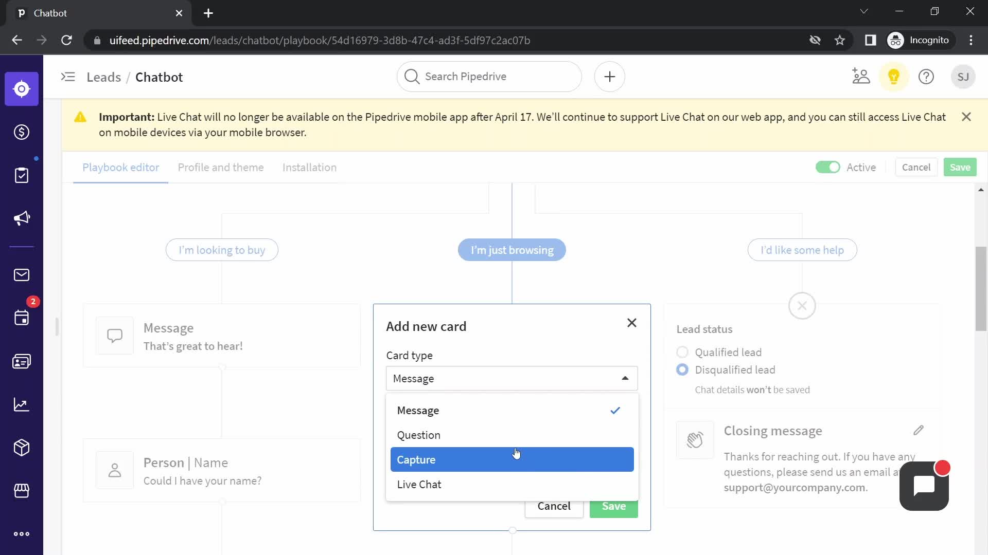 Building a chat bot on Pipedrive video thumbnail