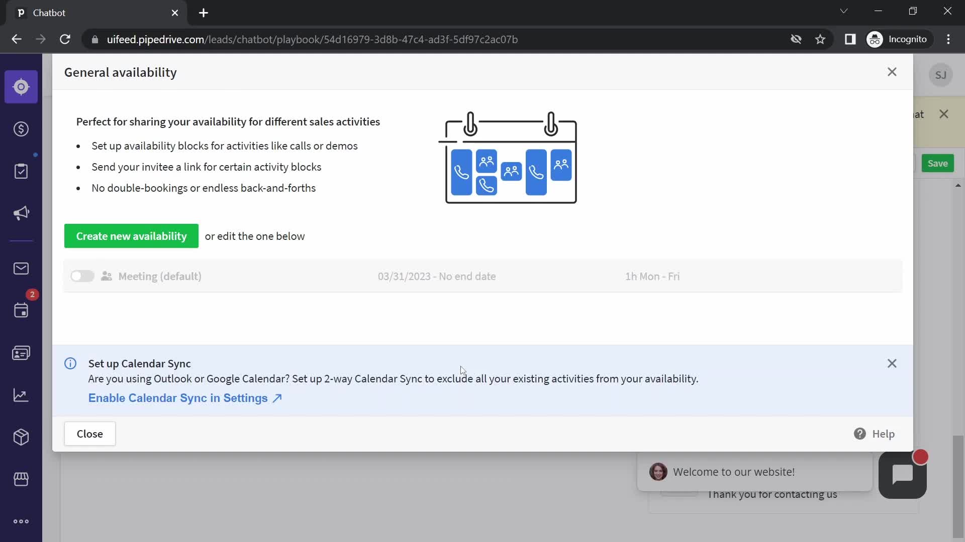 Building a chat bot screenshot