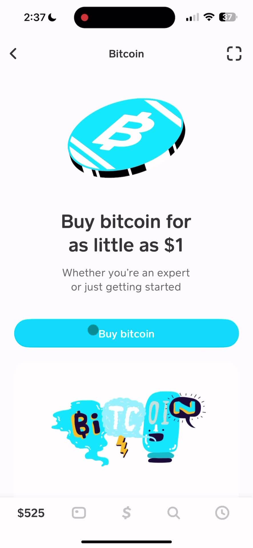 Buying Bitcoin on Cash App video thumbnail