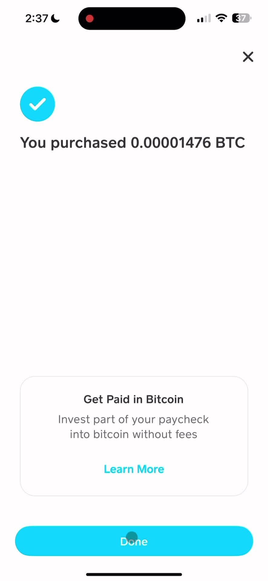 Buying Bitcoin on Cash App video thumbnail