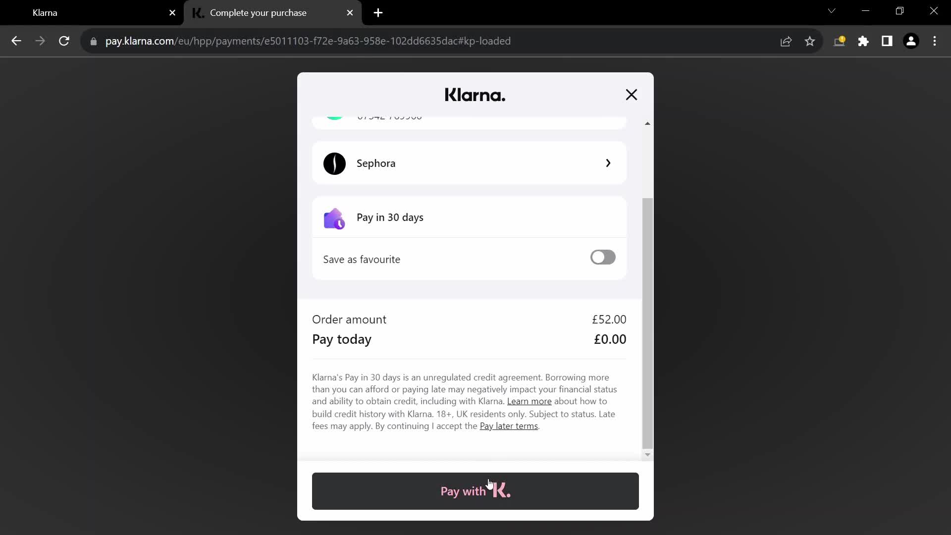 Buying something on Klarna video thumbnail