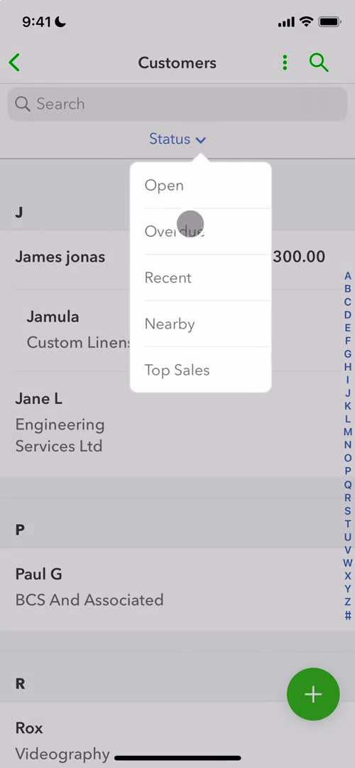 CRM screenshot