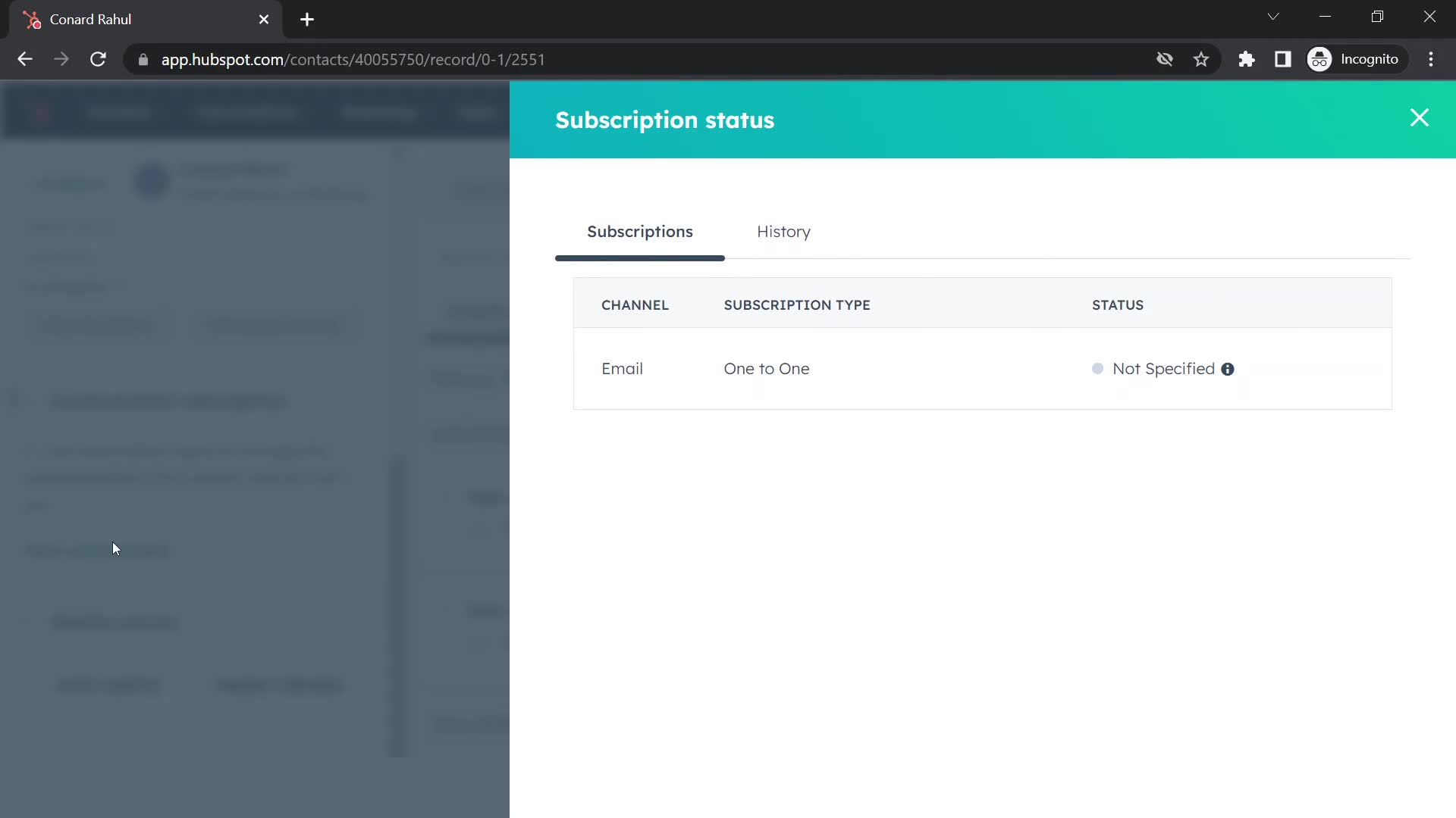 CRM screenshot