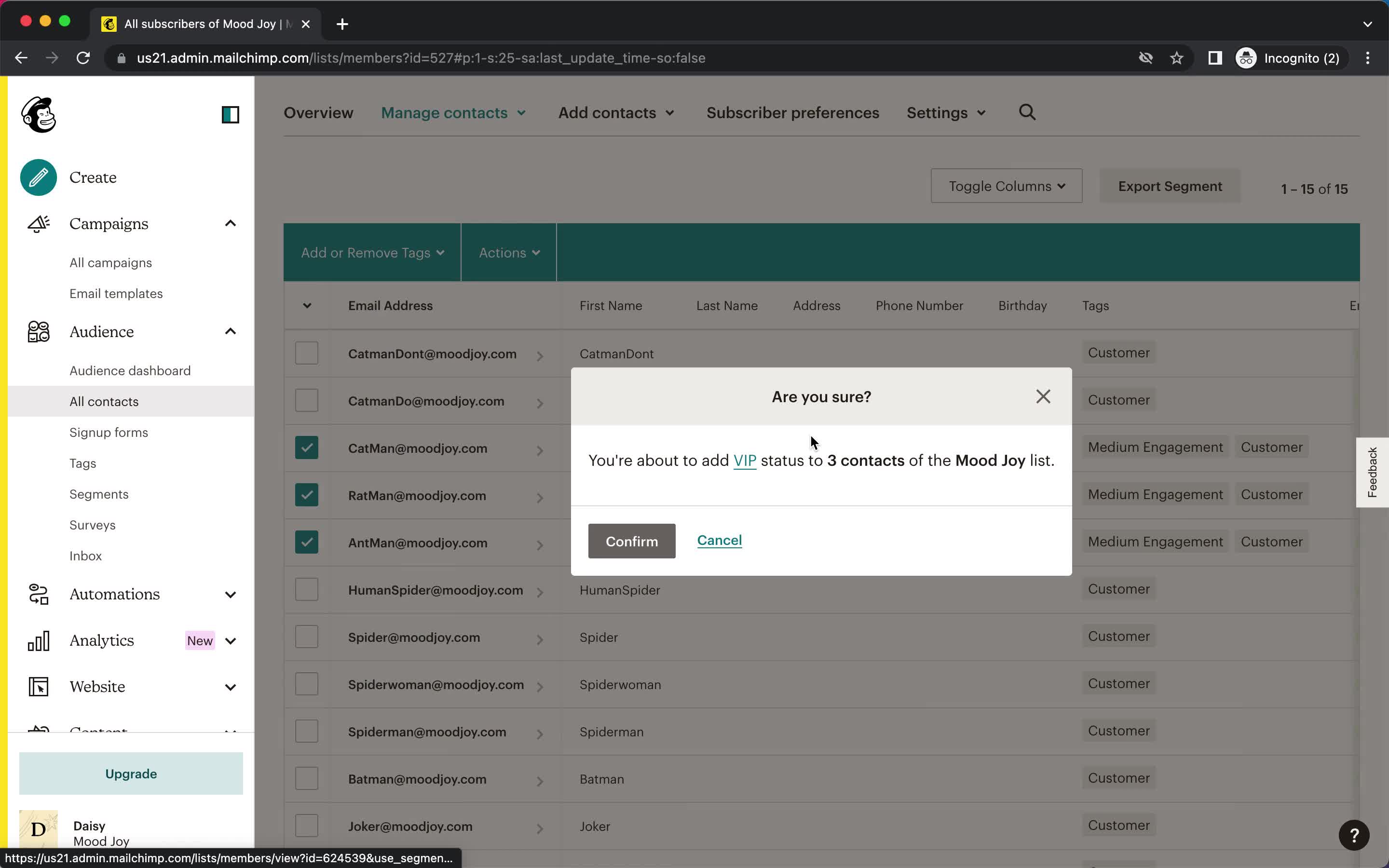 CRM screenshot