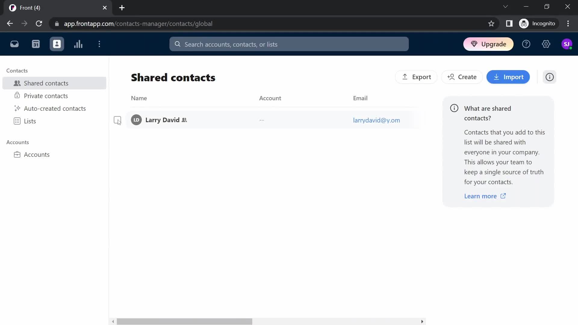 CRM screenshot