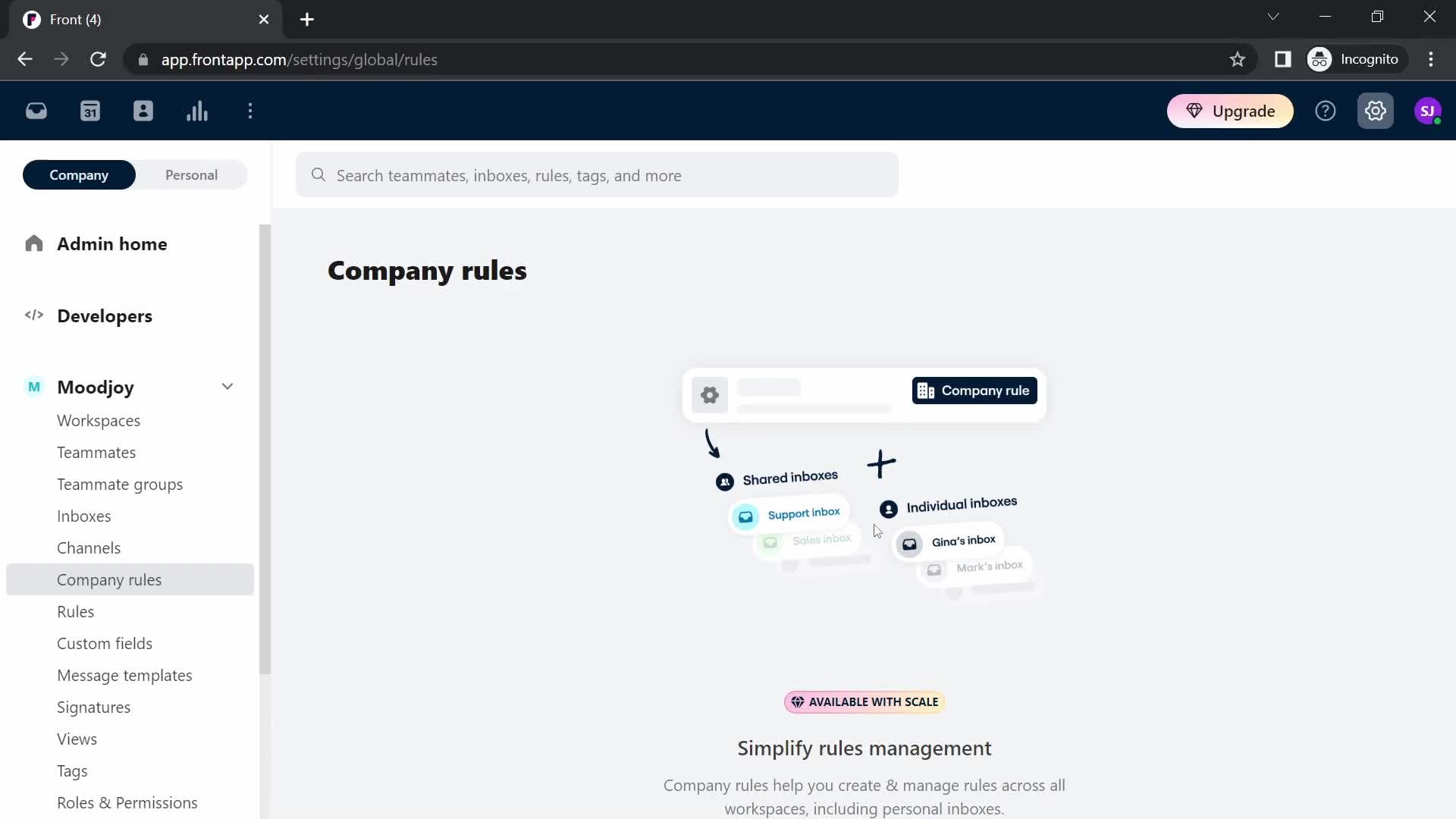 CRM screenshot