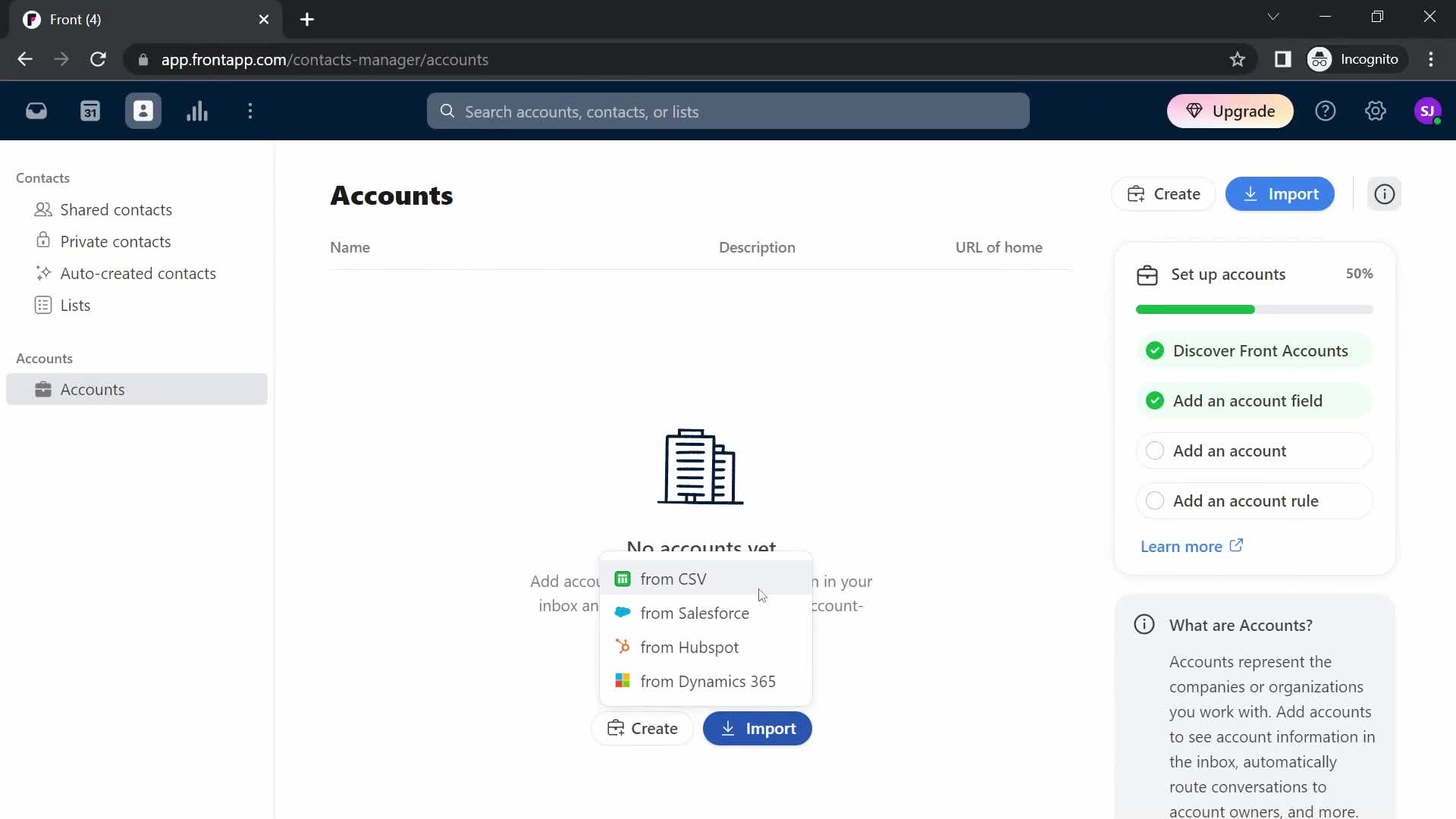 CRM screenshot