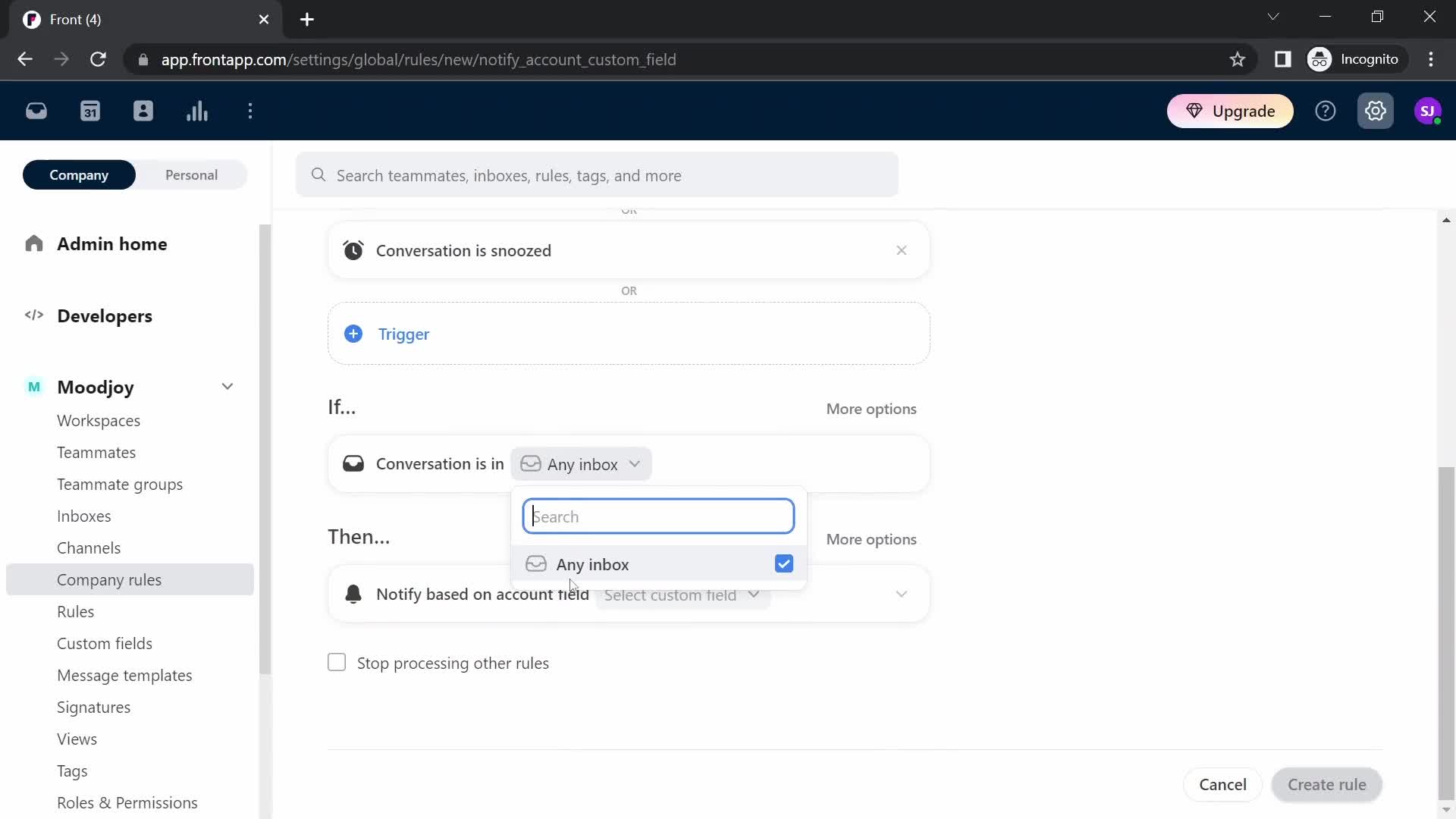 CRM screenshot