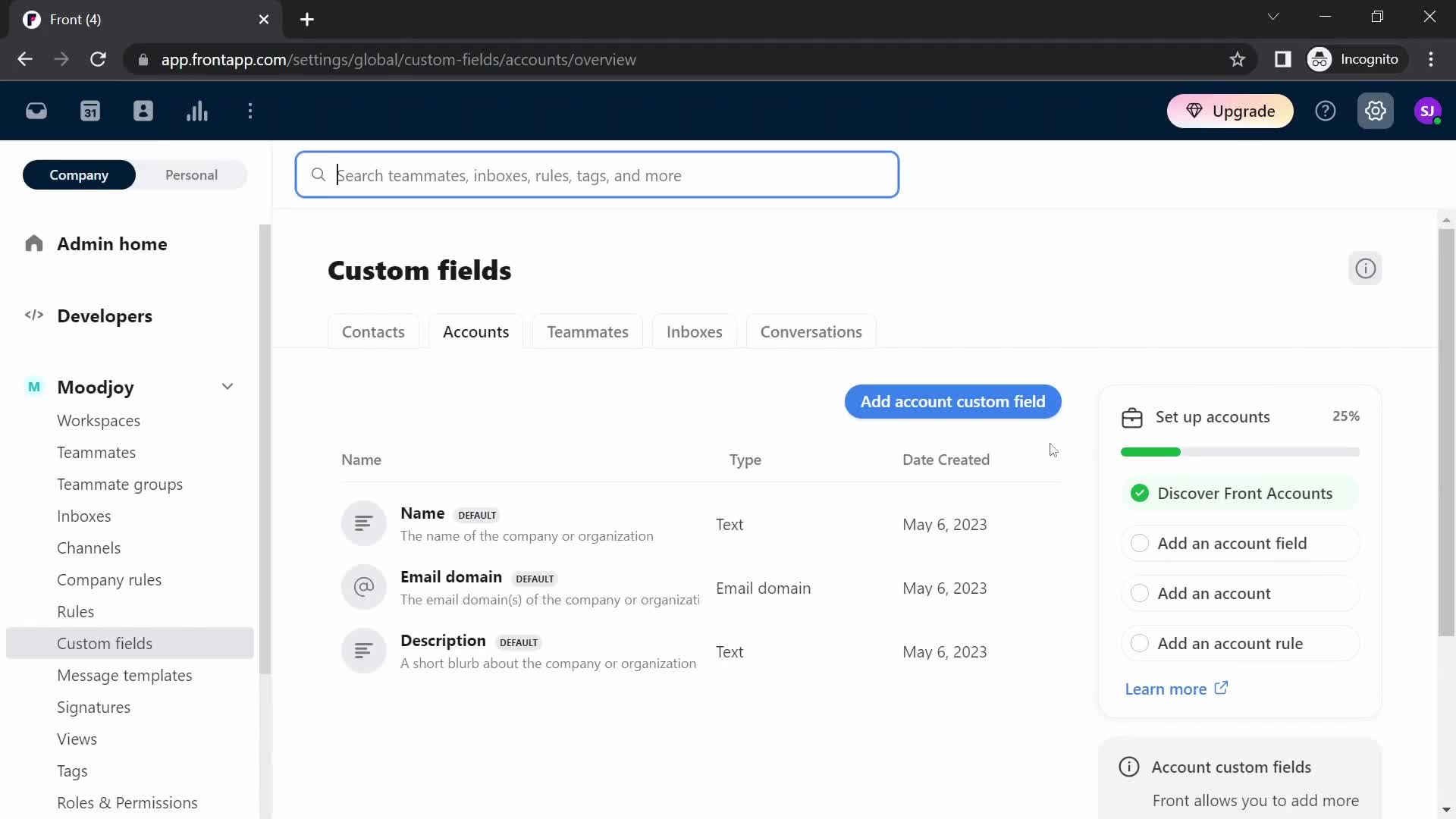 CRM screenshot