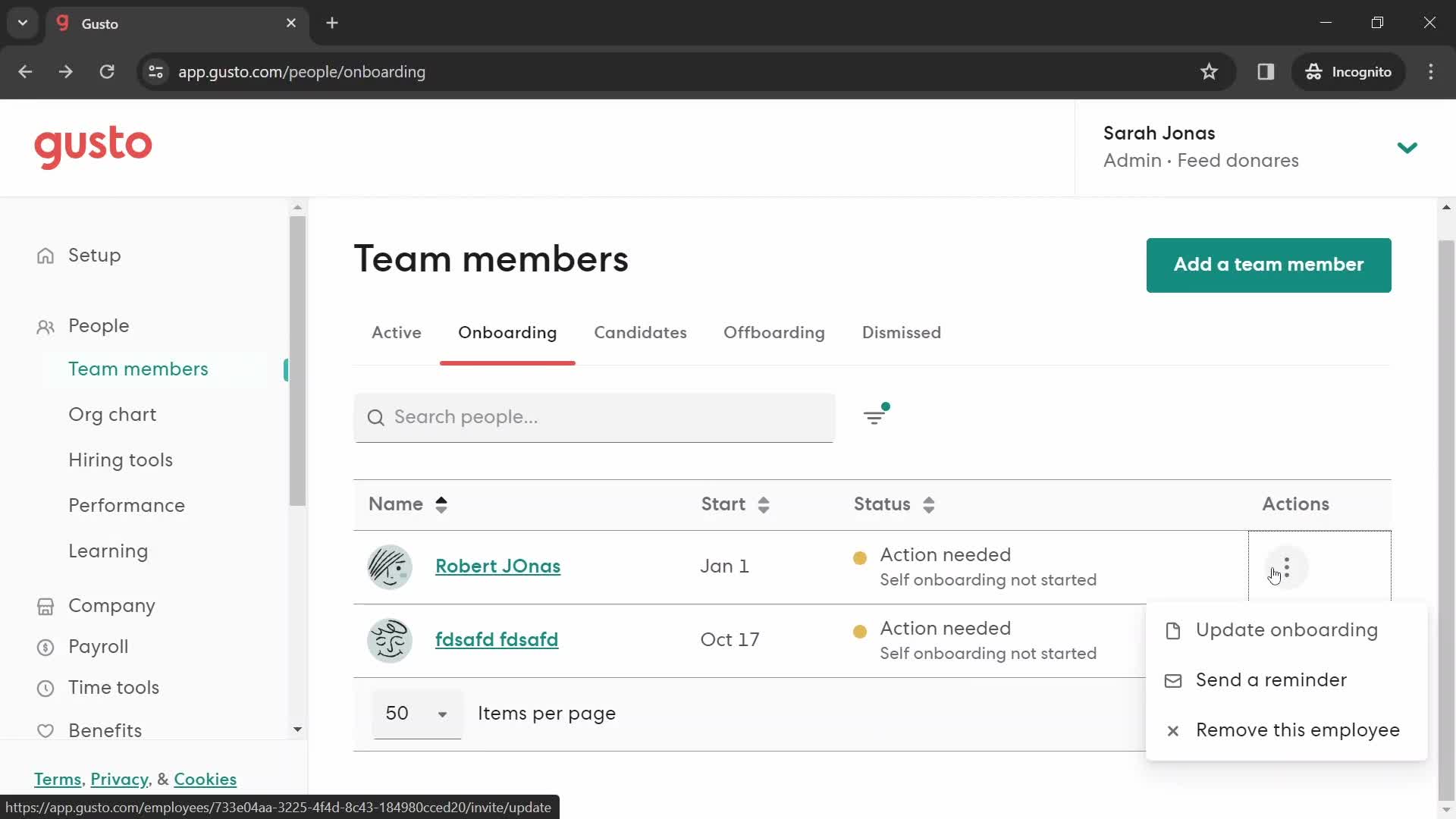 CRM screenshot