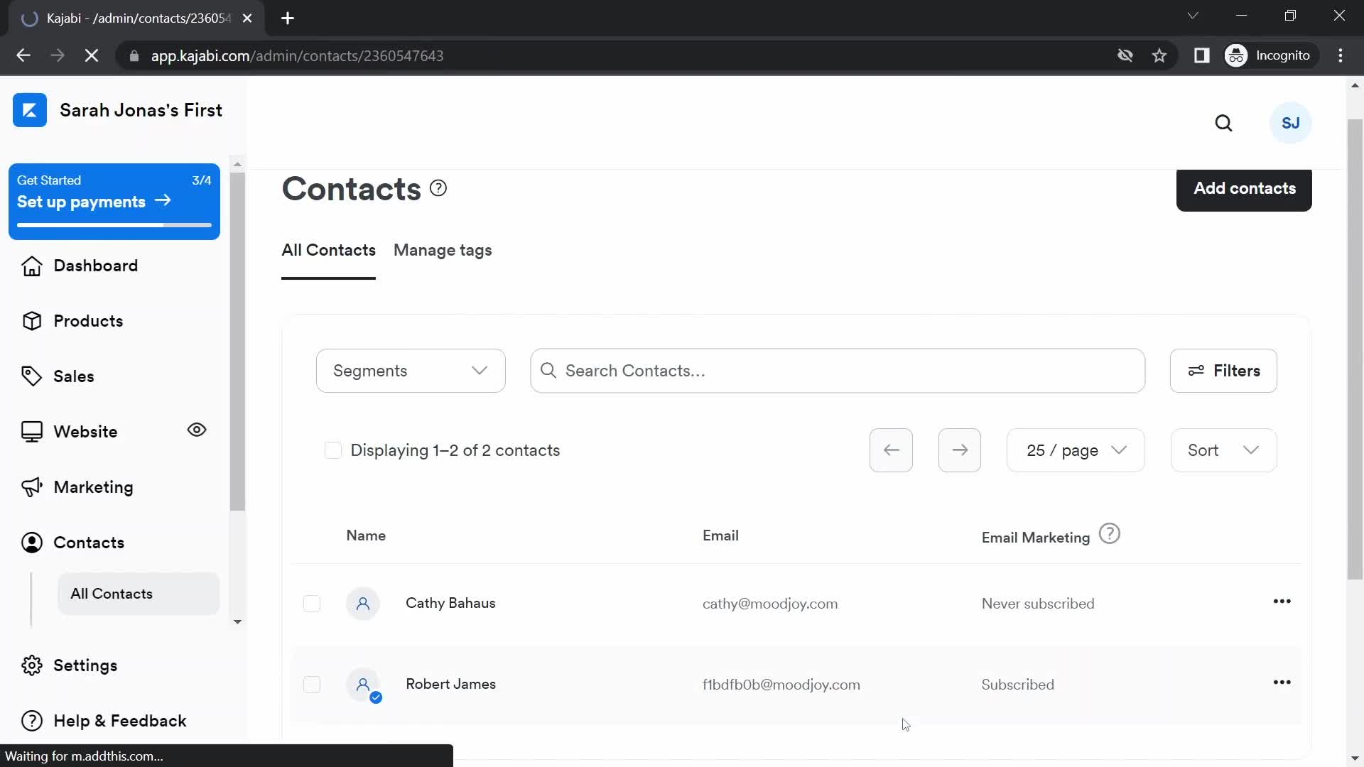 CRM screenshot