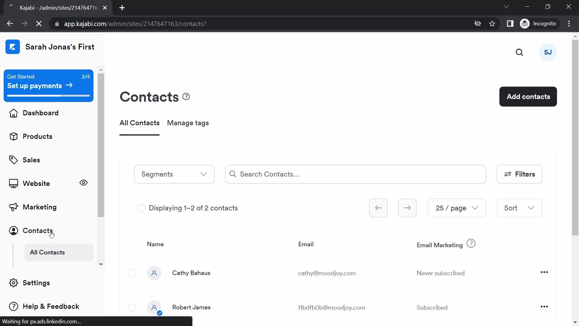 CRM screenshot