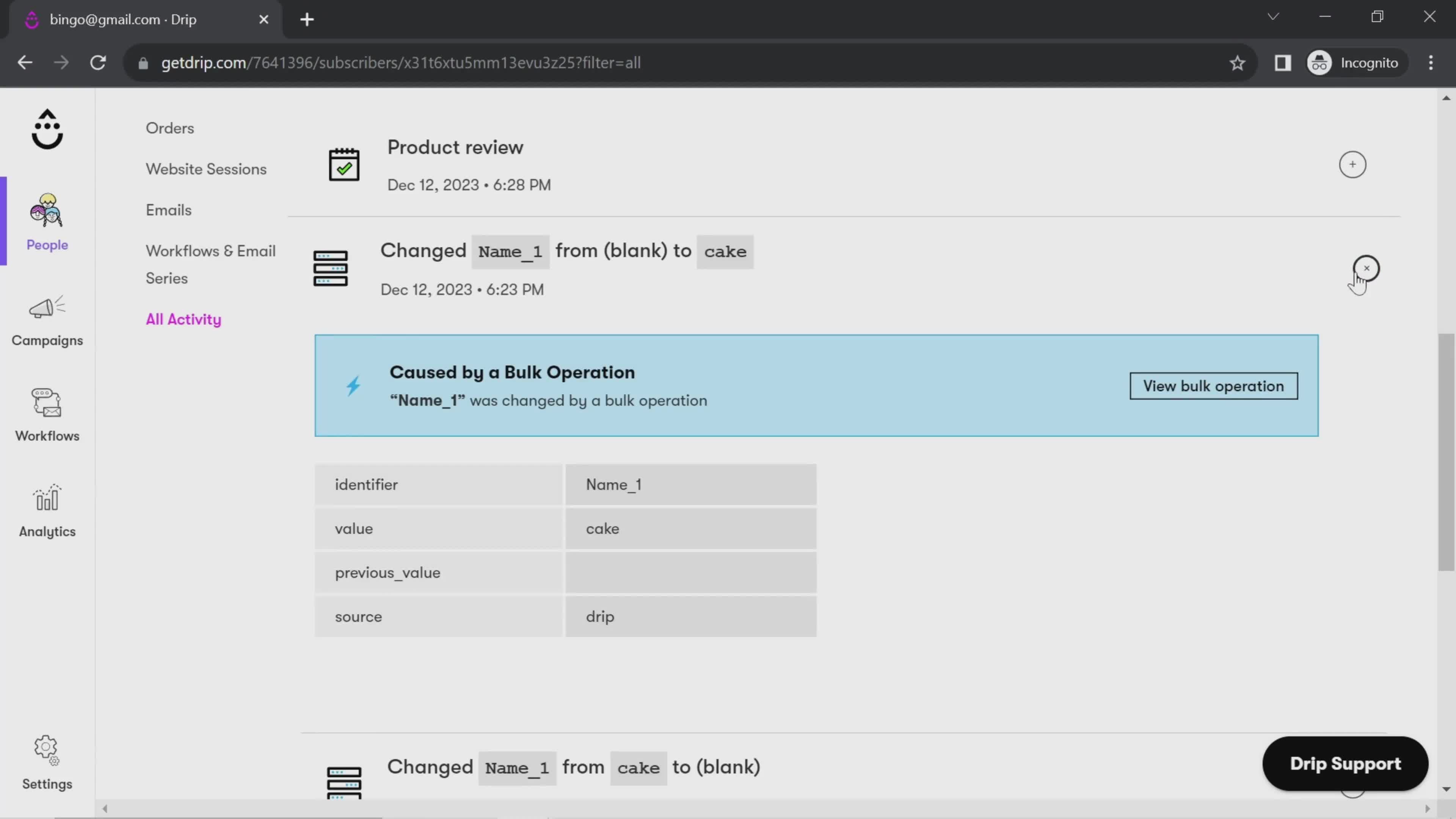 CRM screenshot