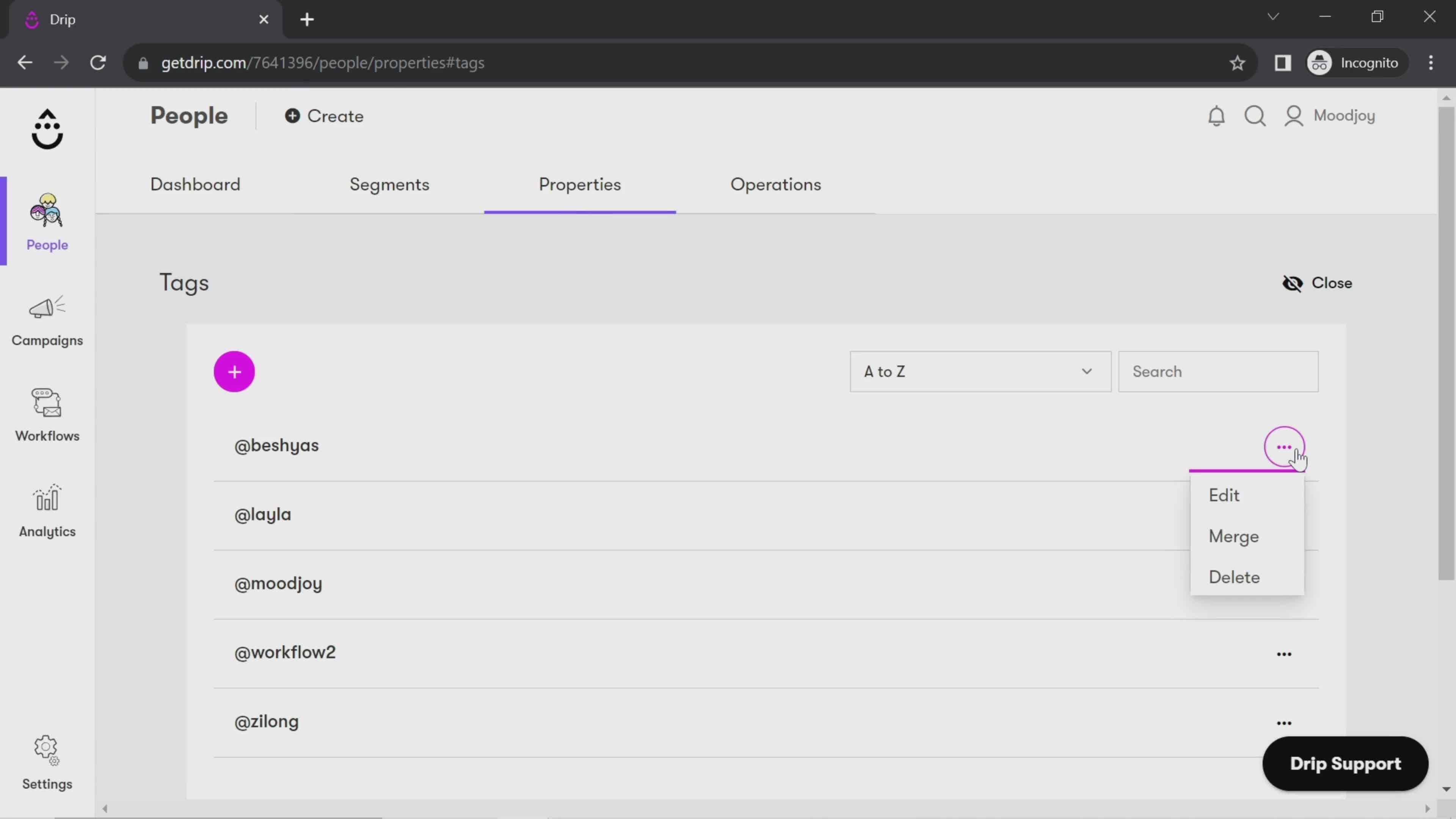 CRM screenshot