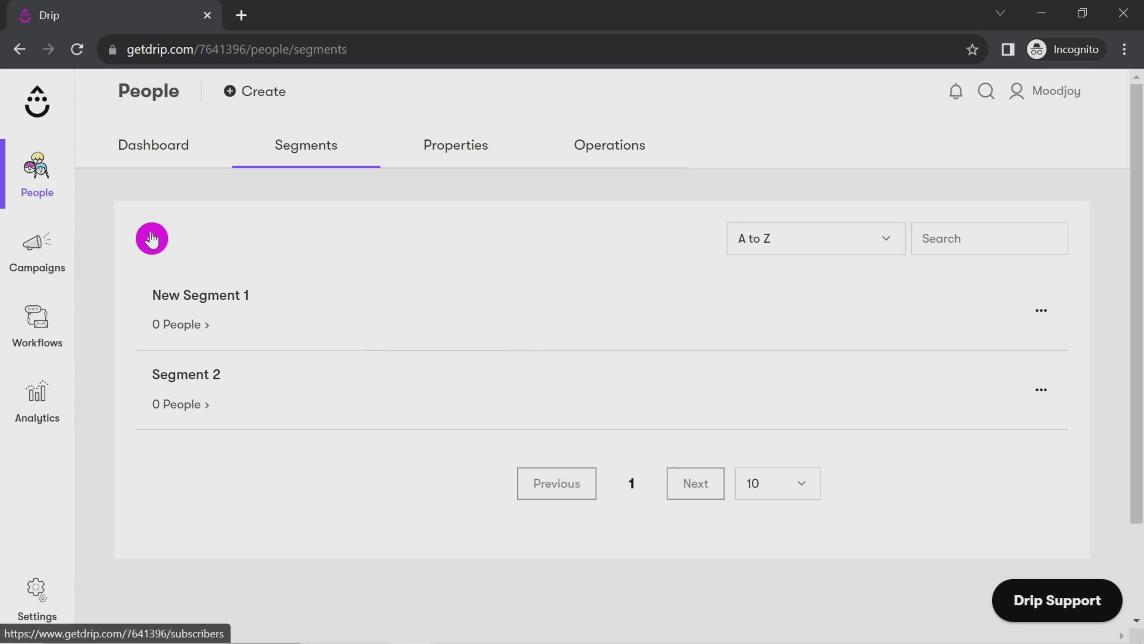 CRM screenshot