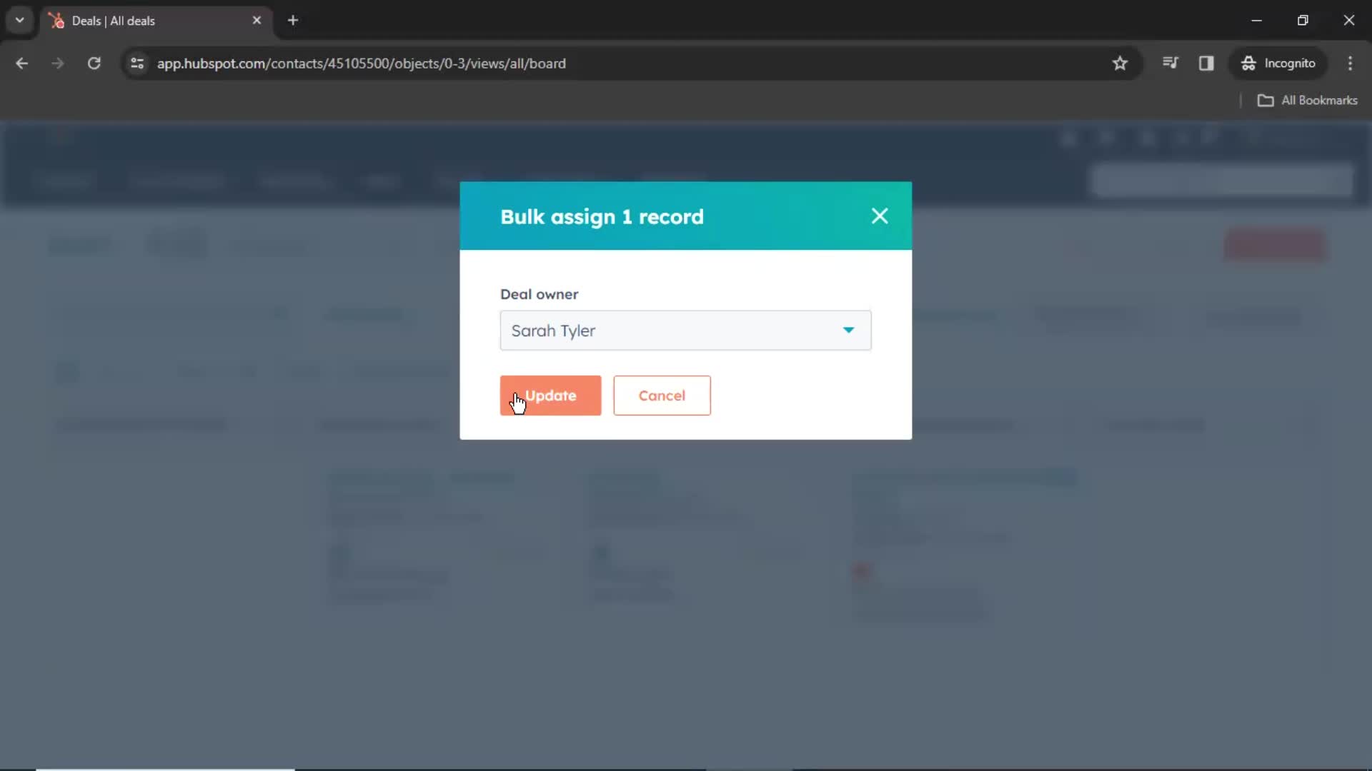 CRM screenshot