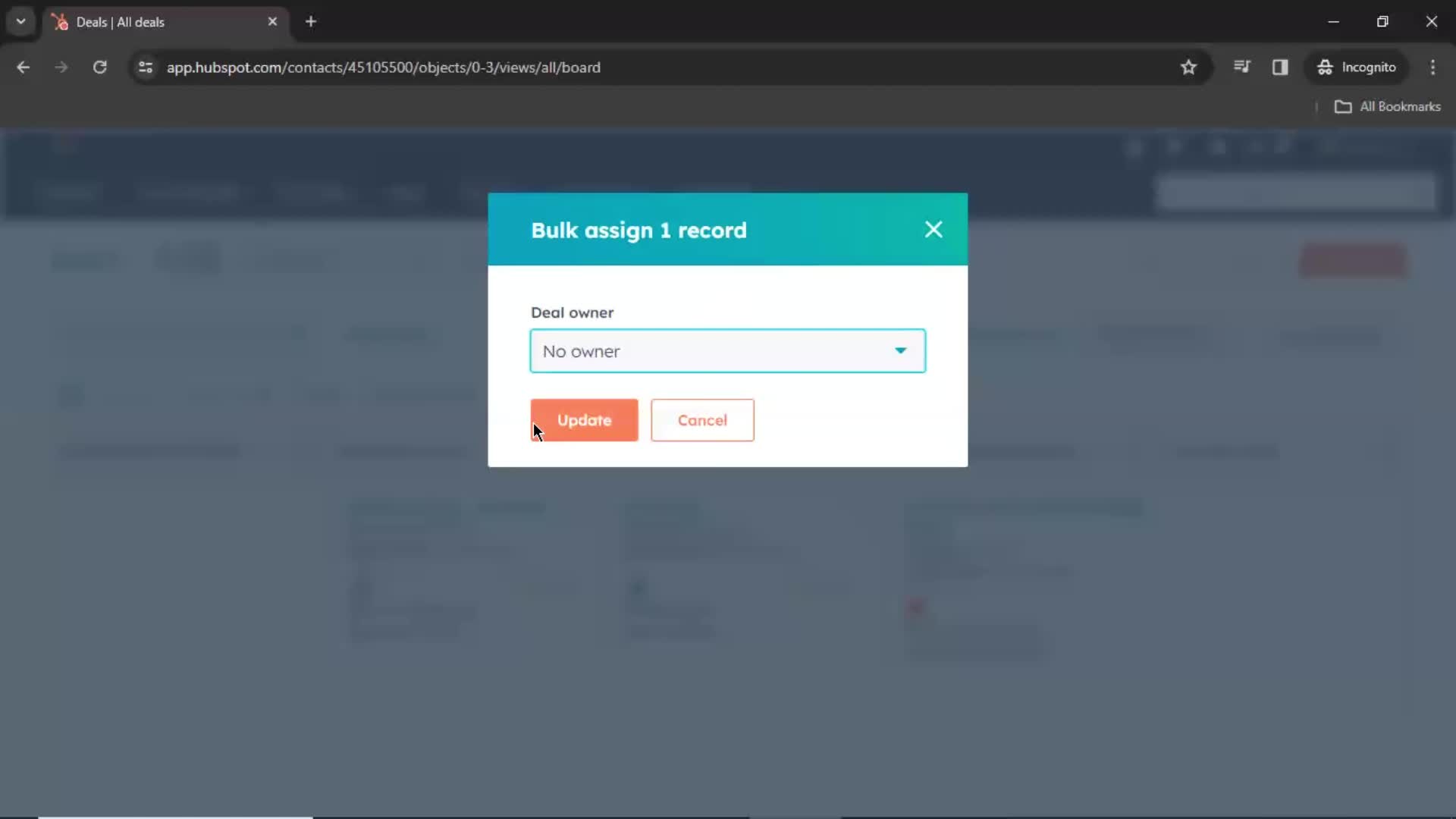 CRM screenshot