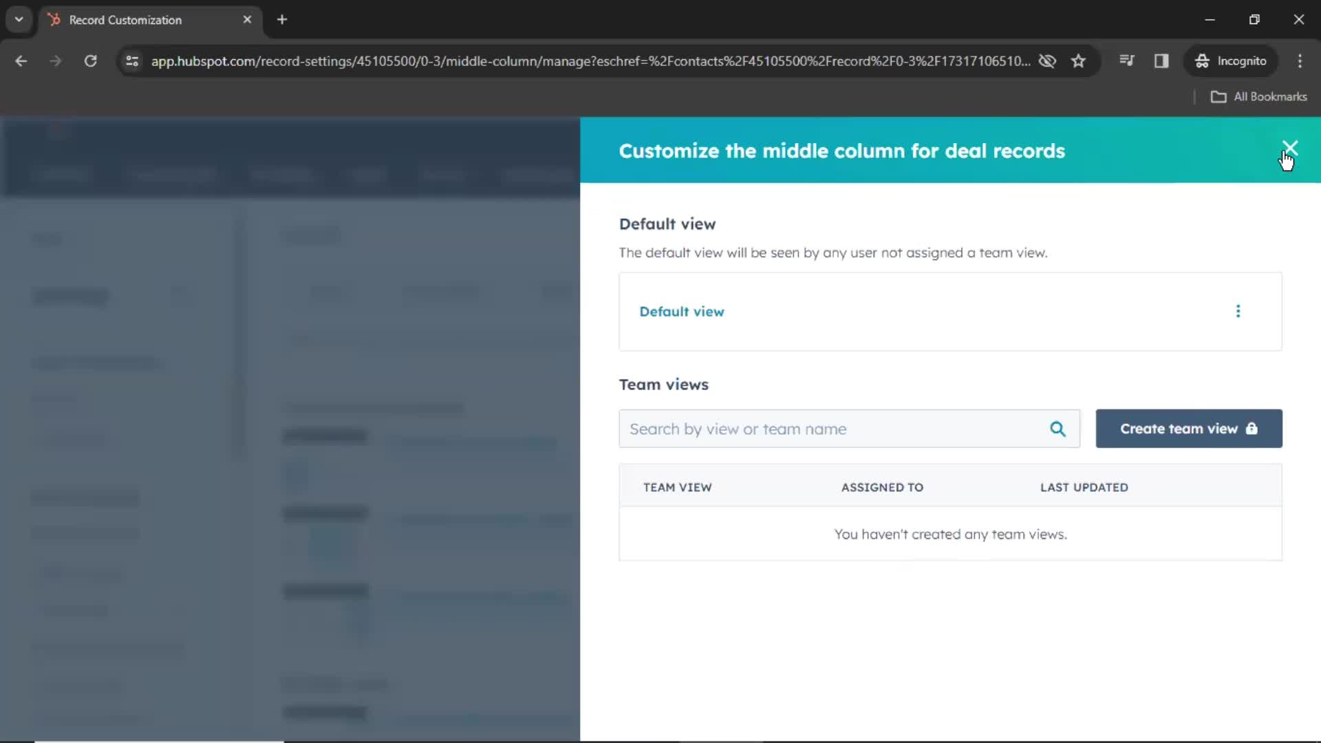 CRM screenshot