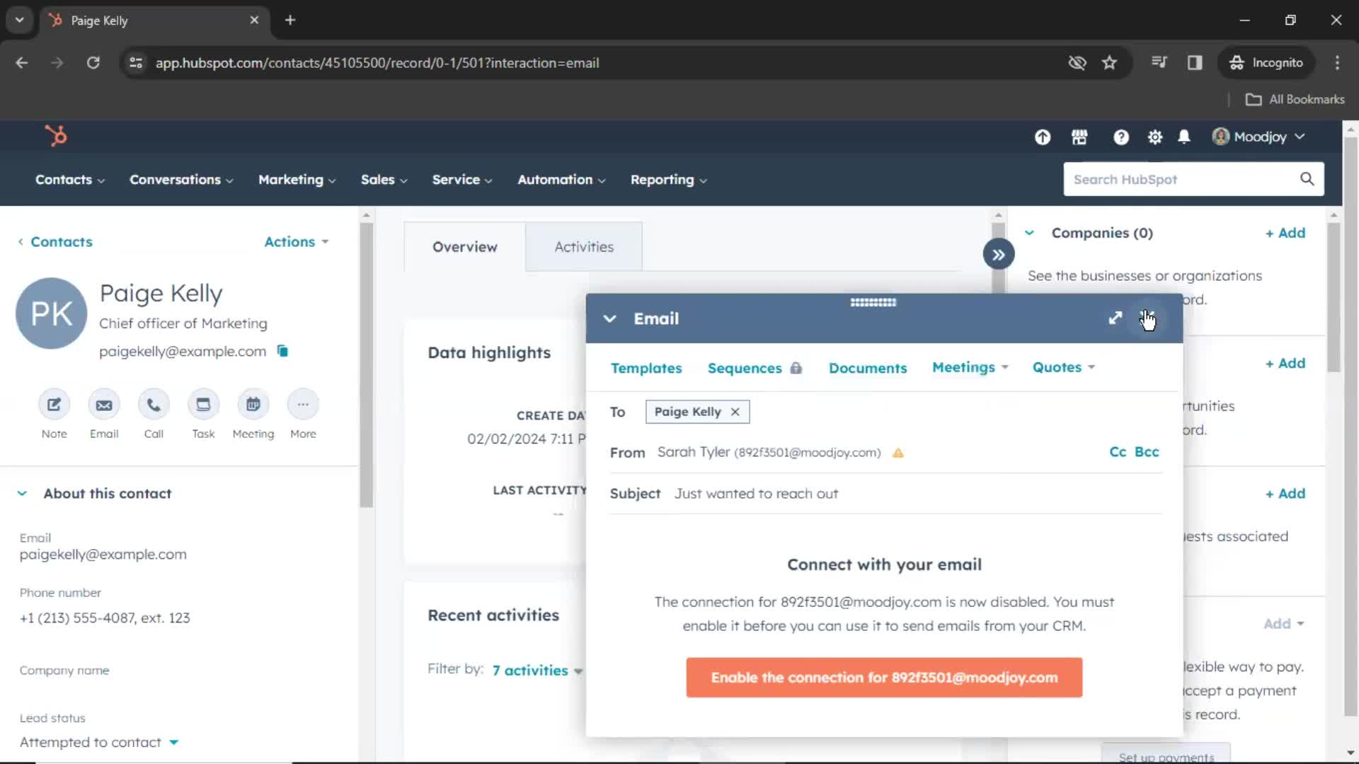 CRM screenshot