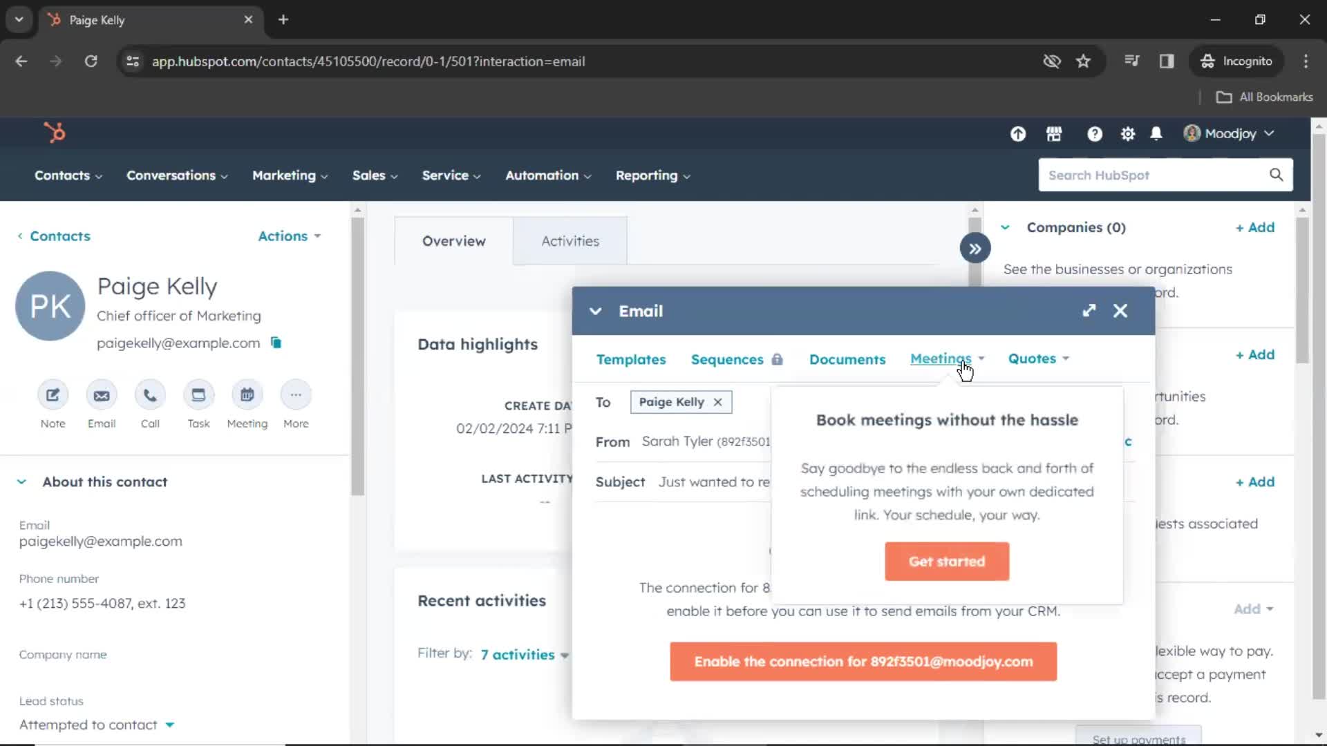 CRM screenshot