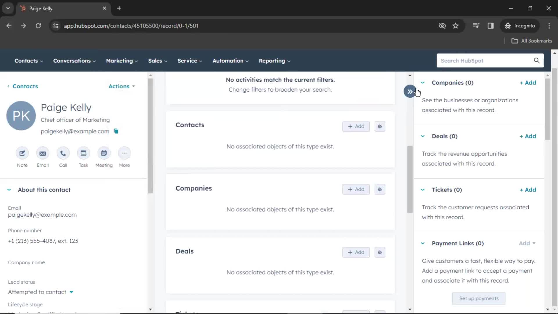 CRM screenshot