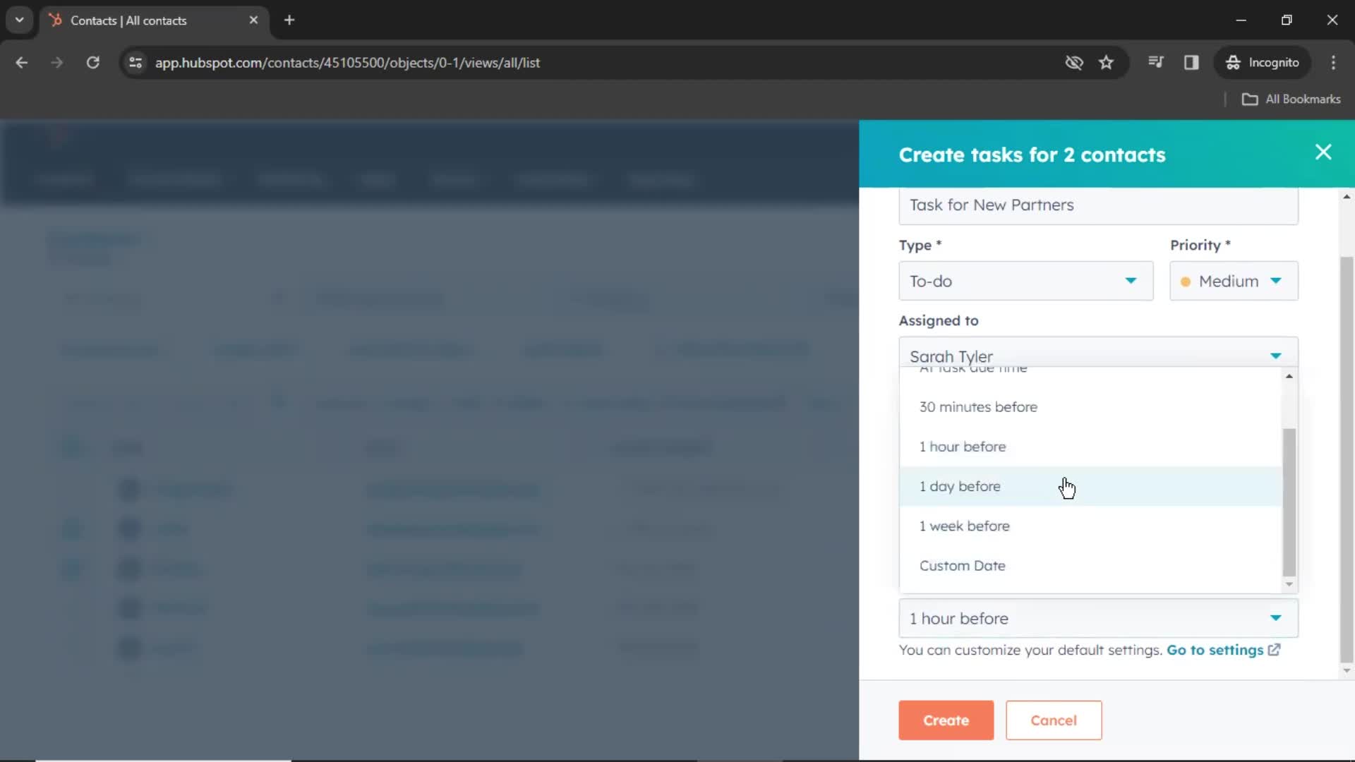 CRM screenshot