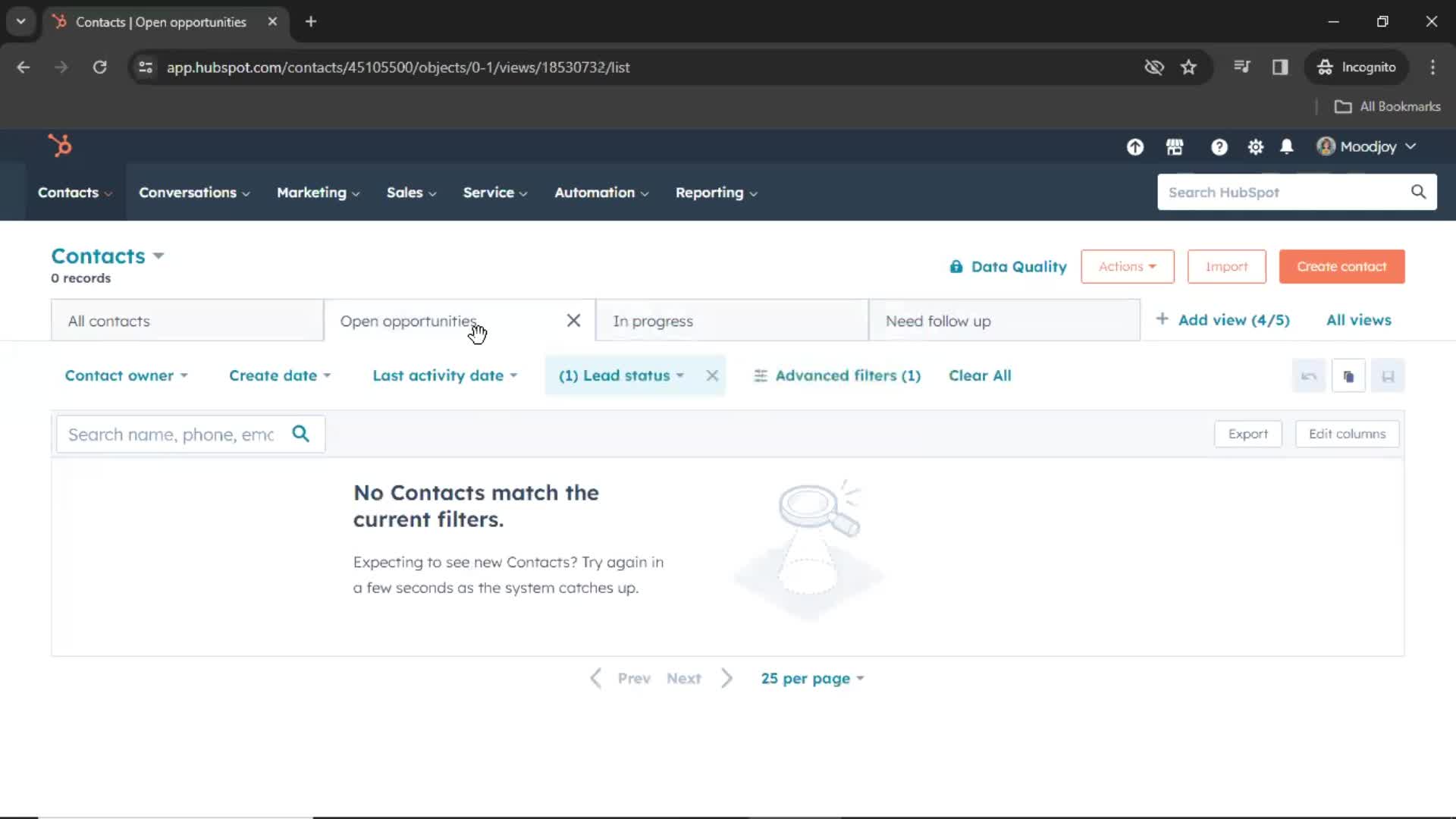 CRM screenshot