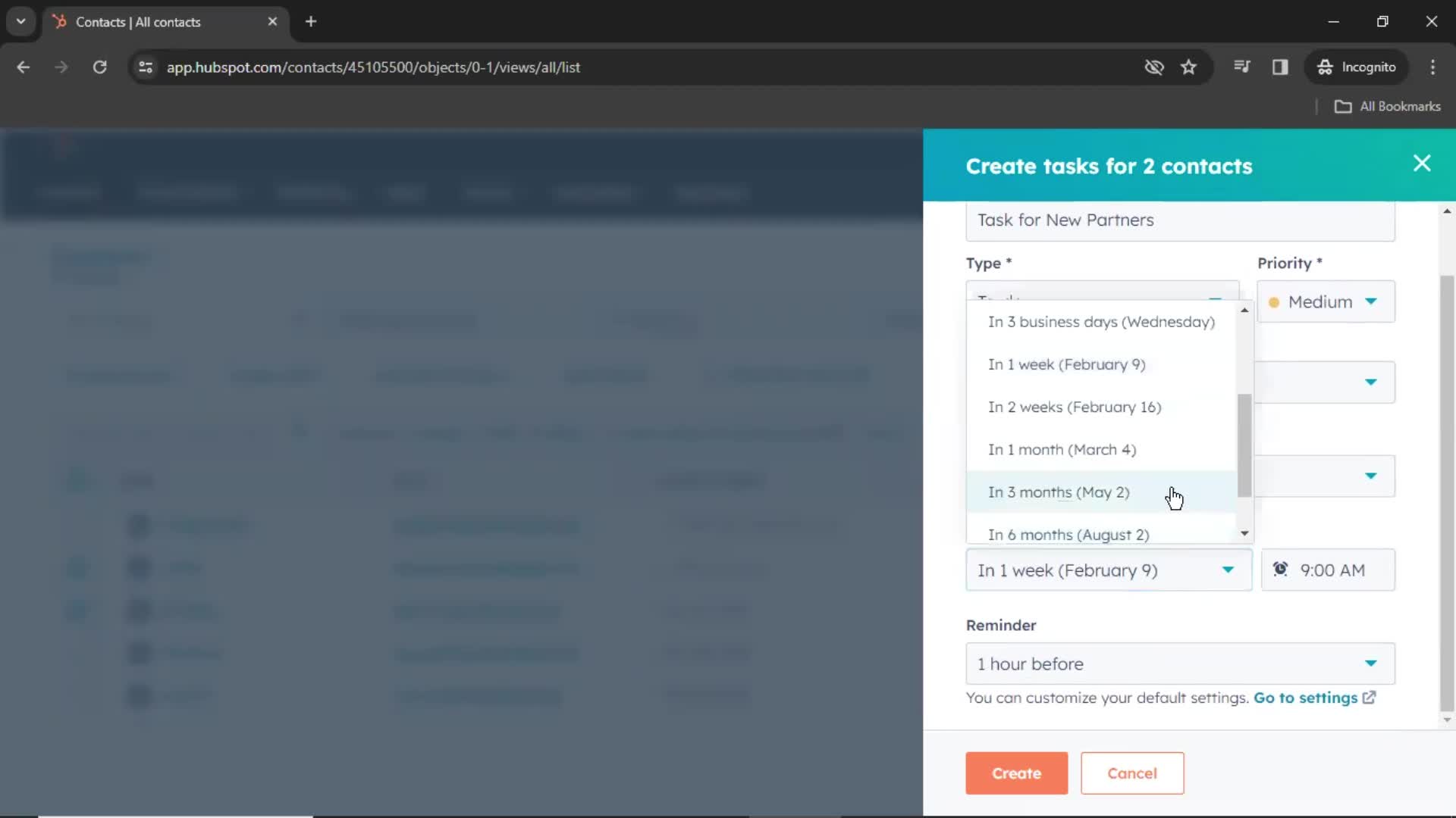 CRM screenshot