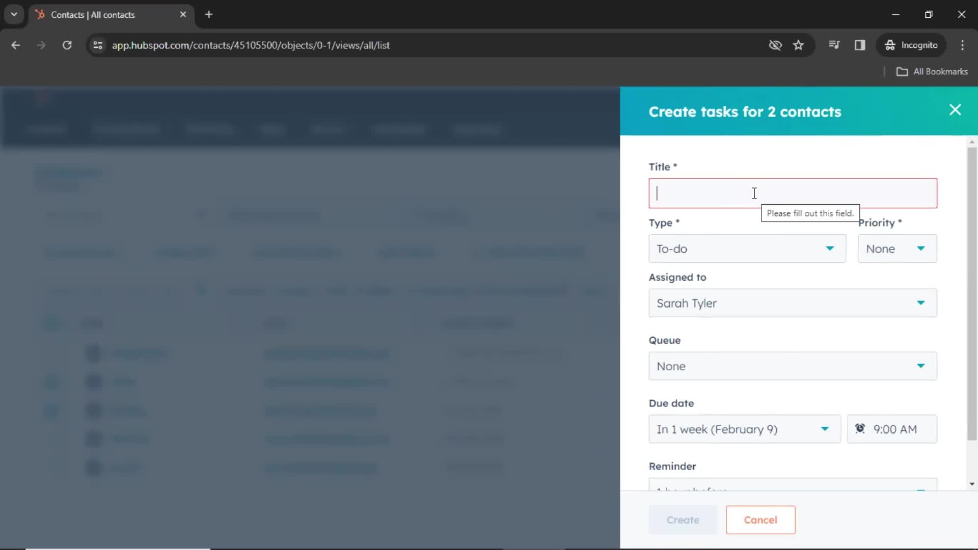 CRM screenshot