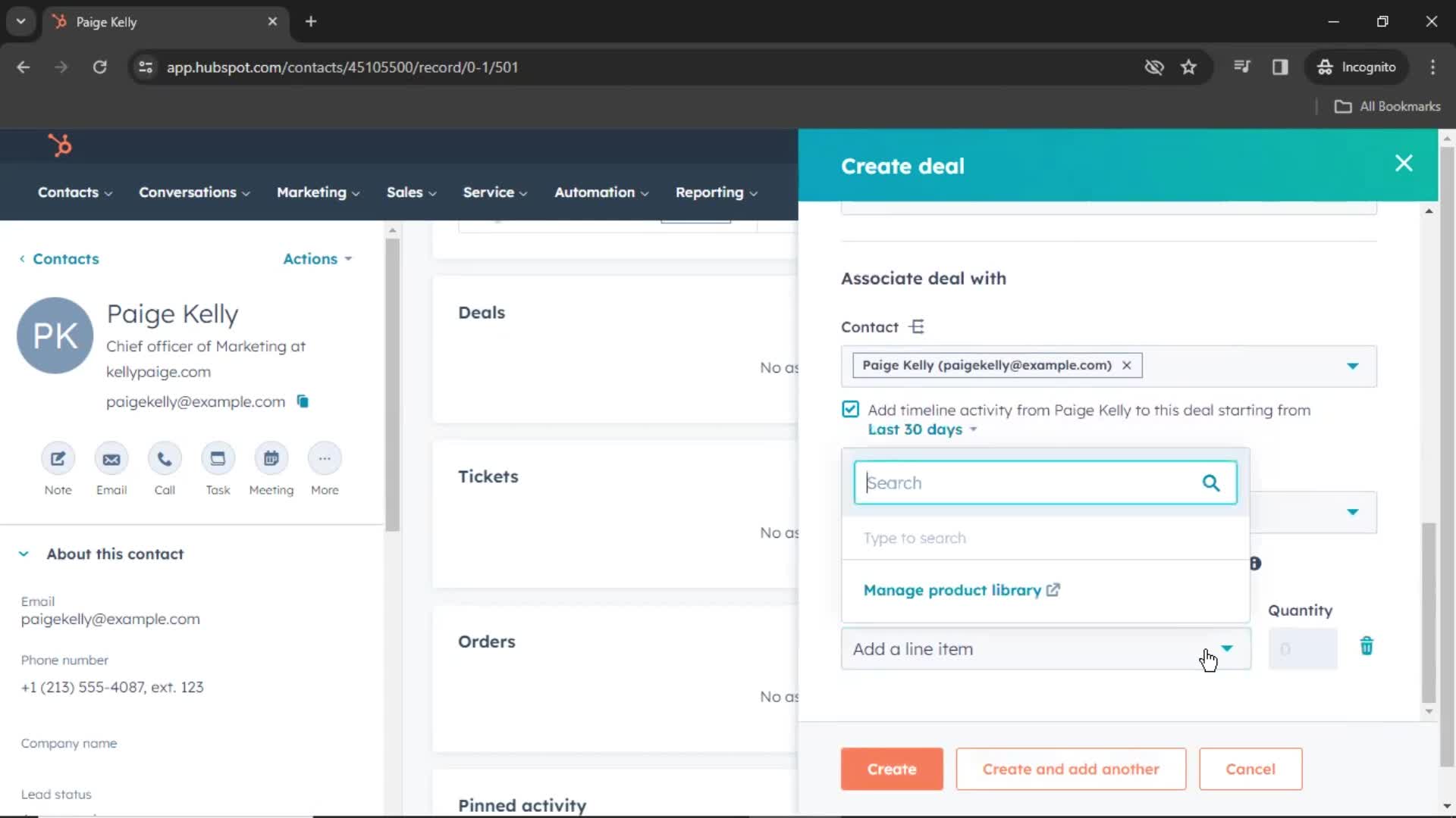 CRM screenshot