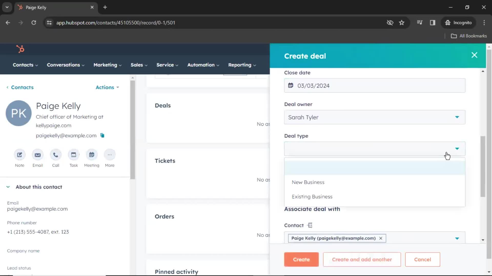 CRM screenshot