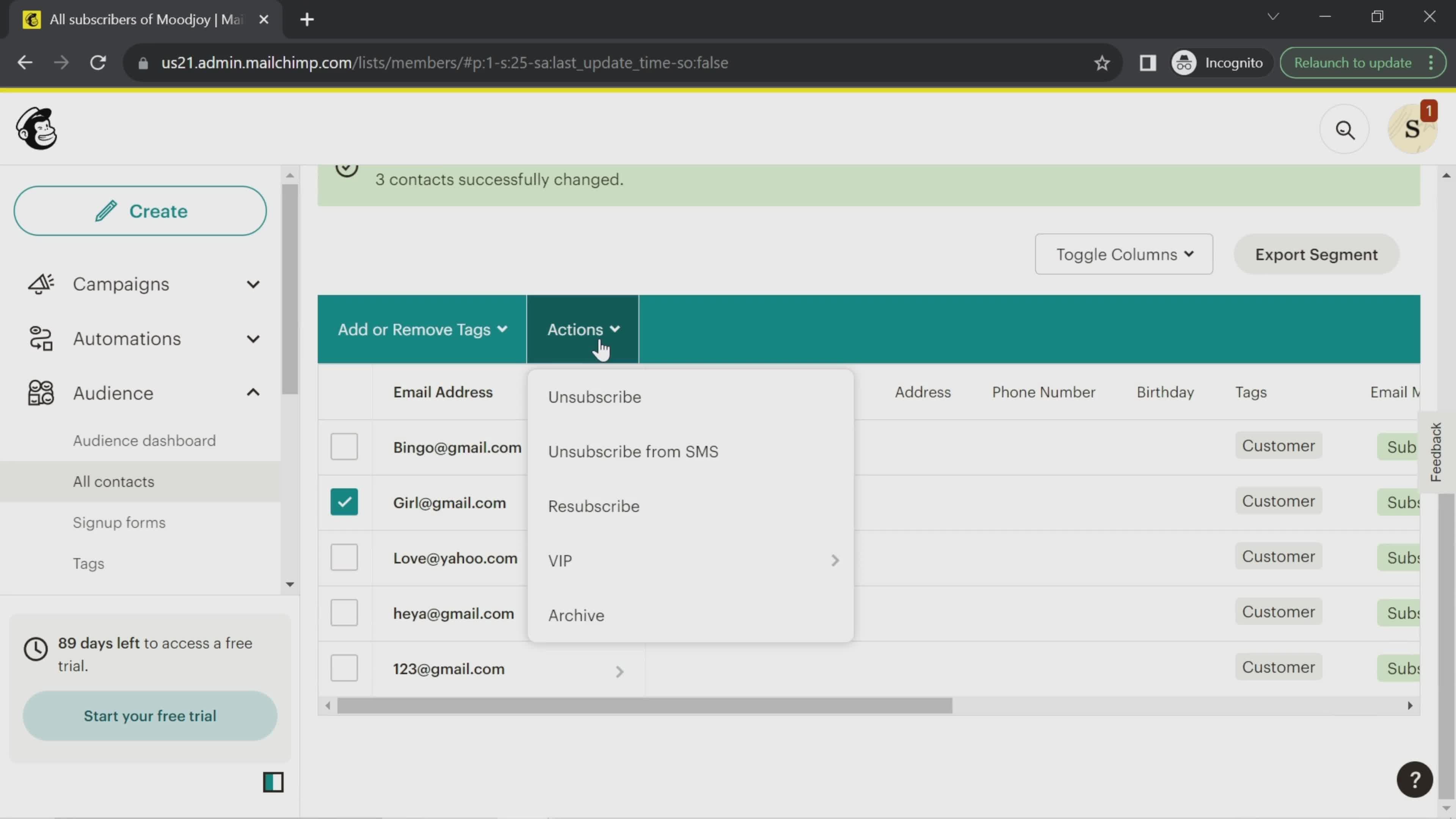 CRM screenshot