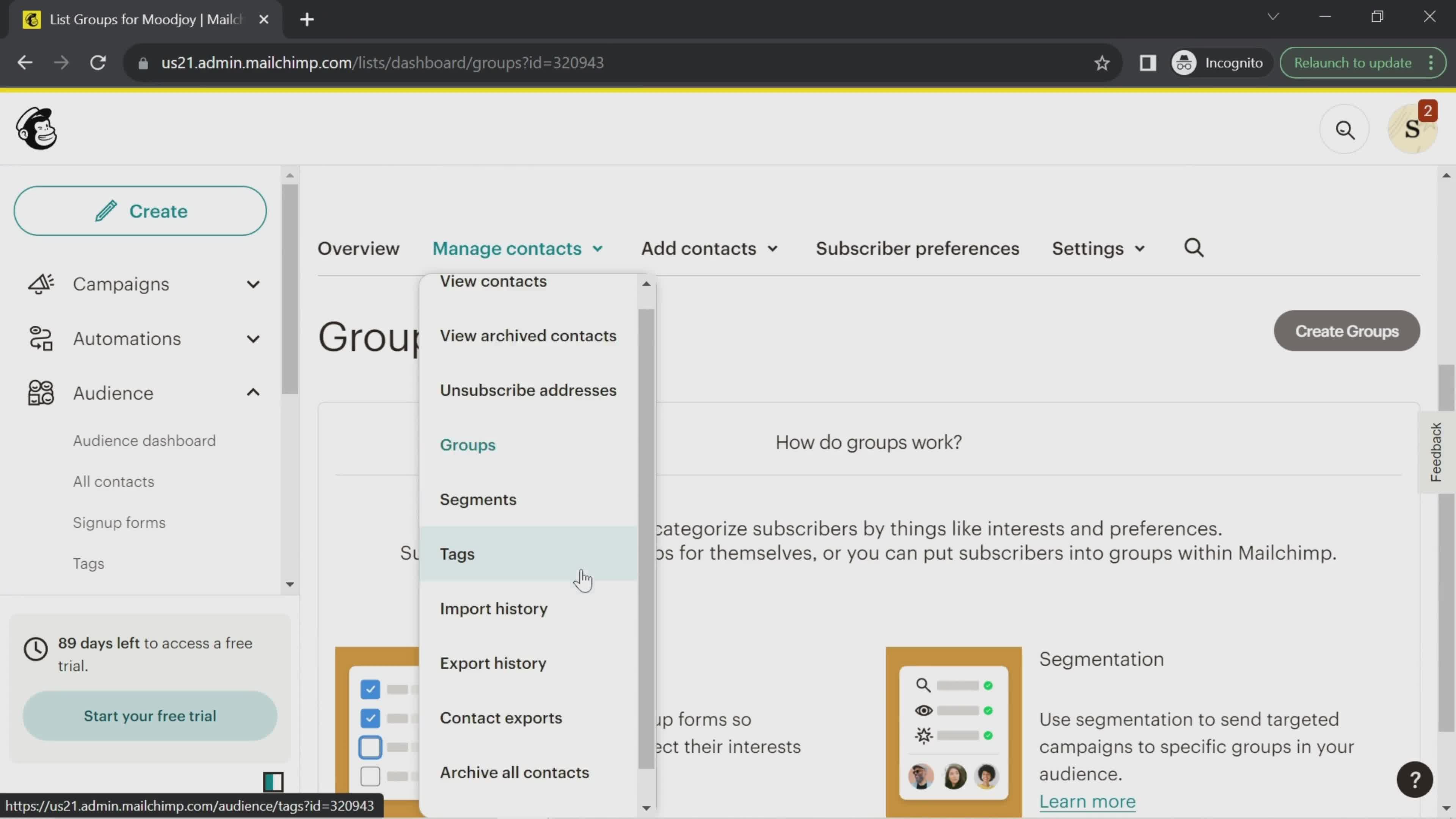 CRM screenshot