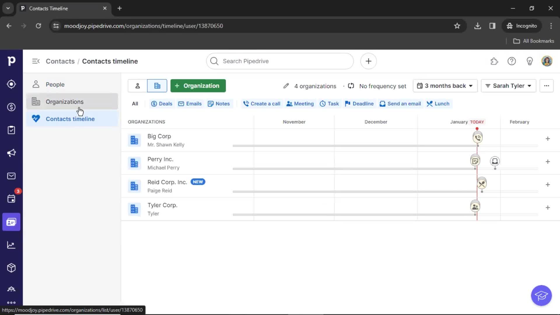 CRM screenshot