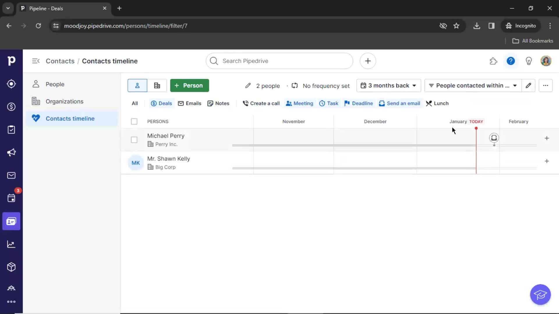 CRM screenshot