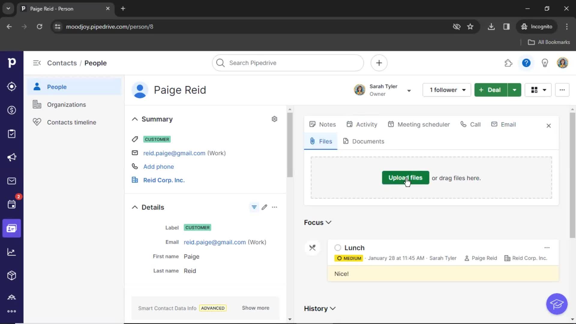 CRM screenshot