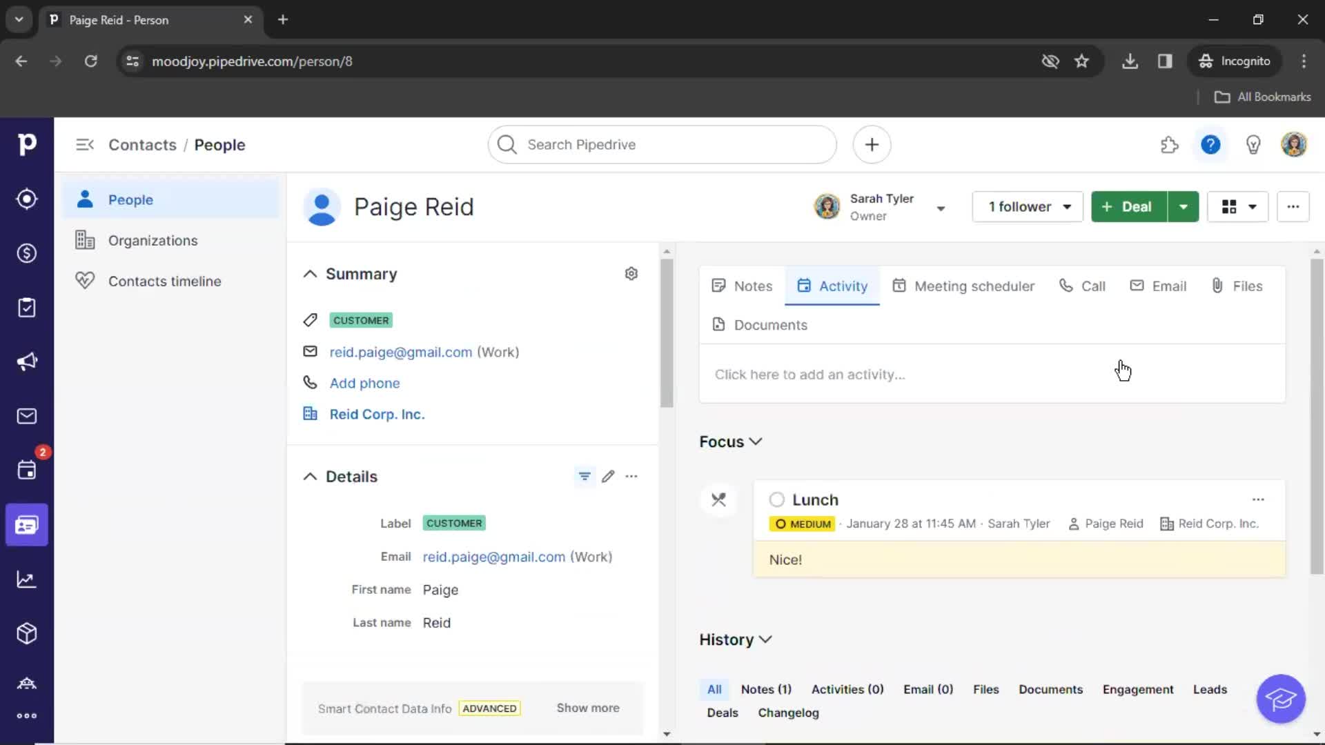 CRM screenshot