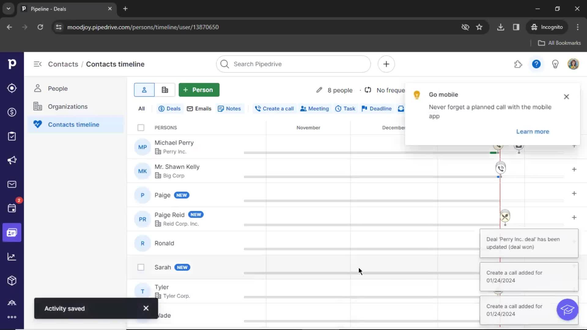 CRM screenshot