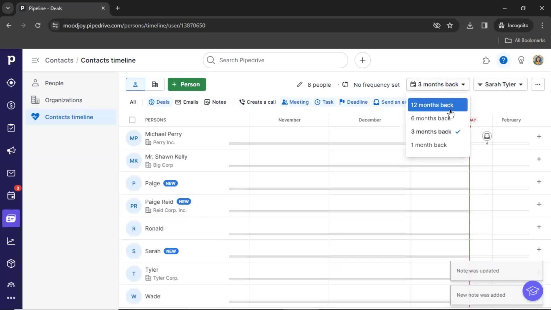 CRM screenshot