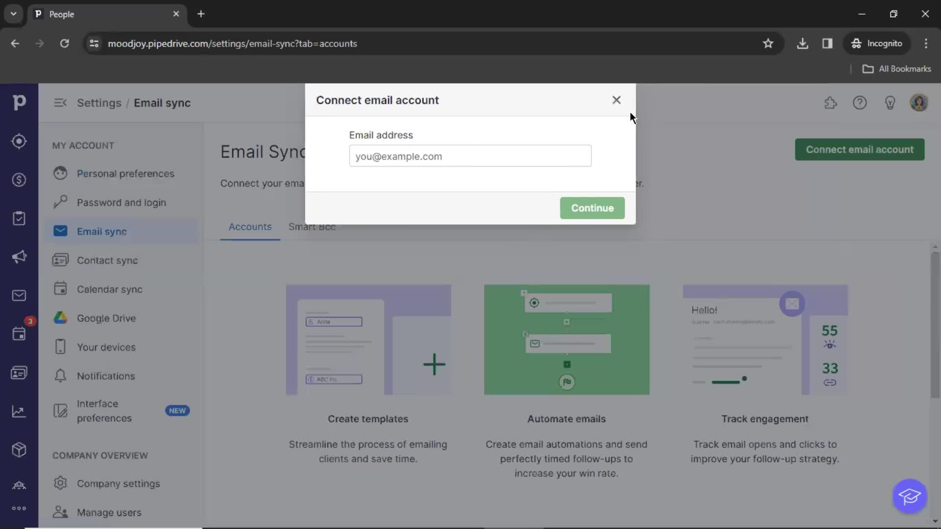 CRM screenshot