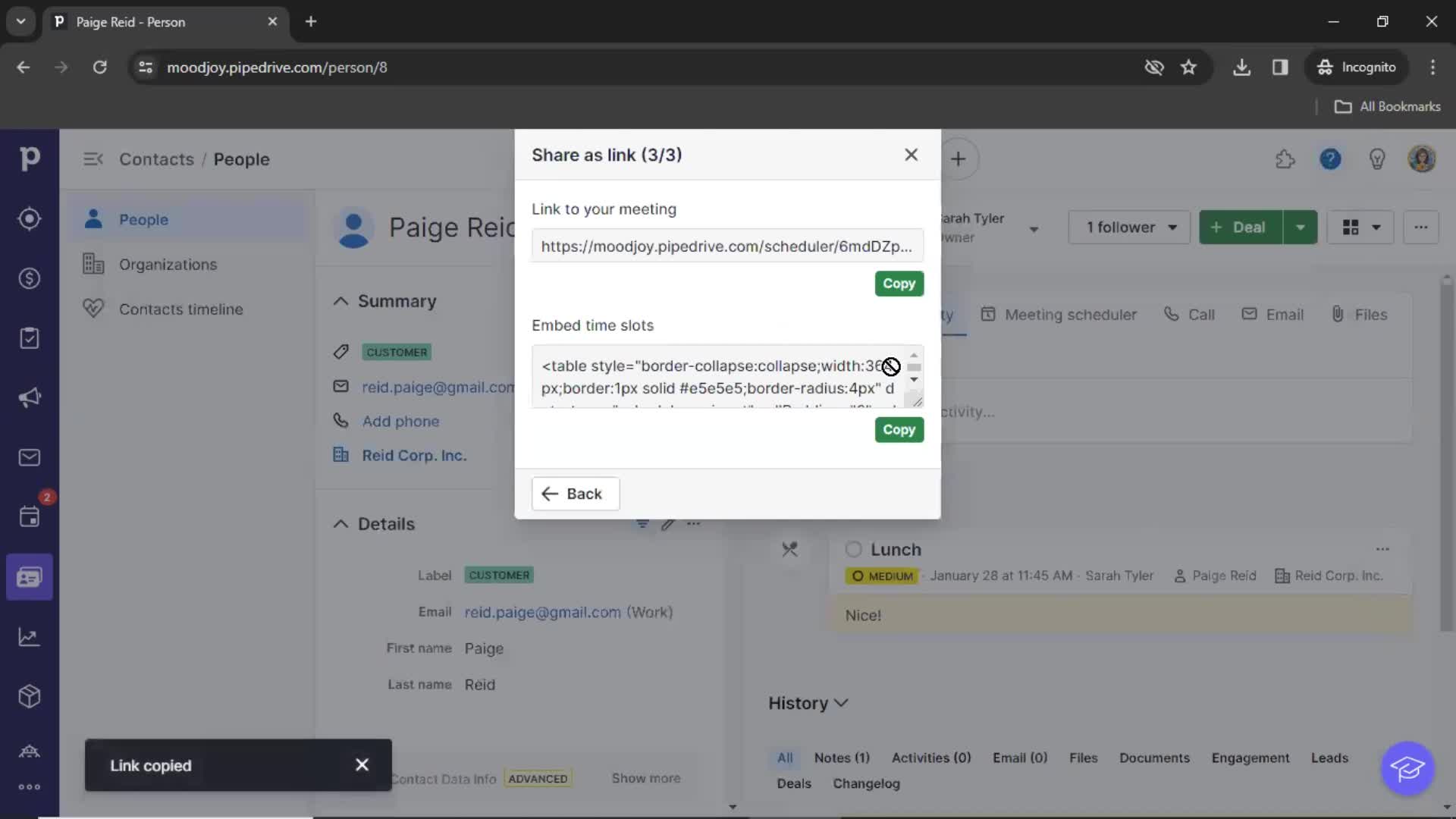 CRM screenshot