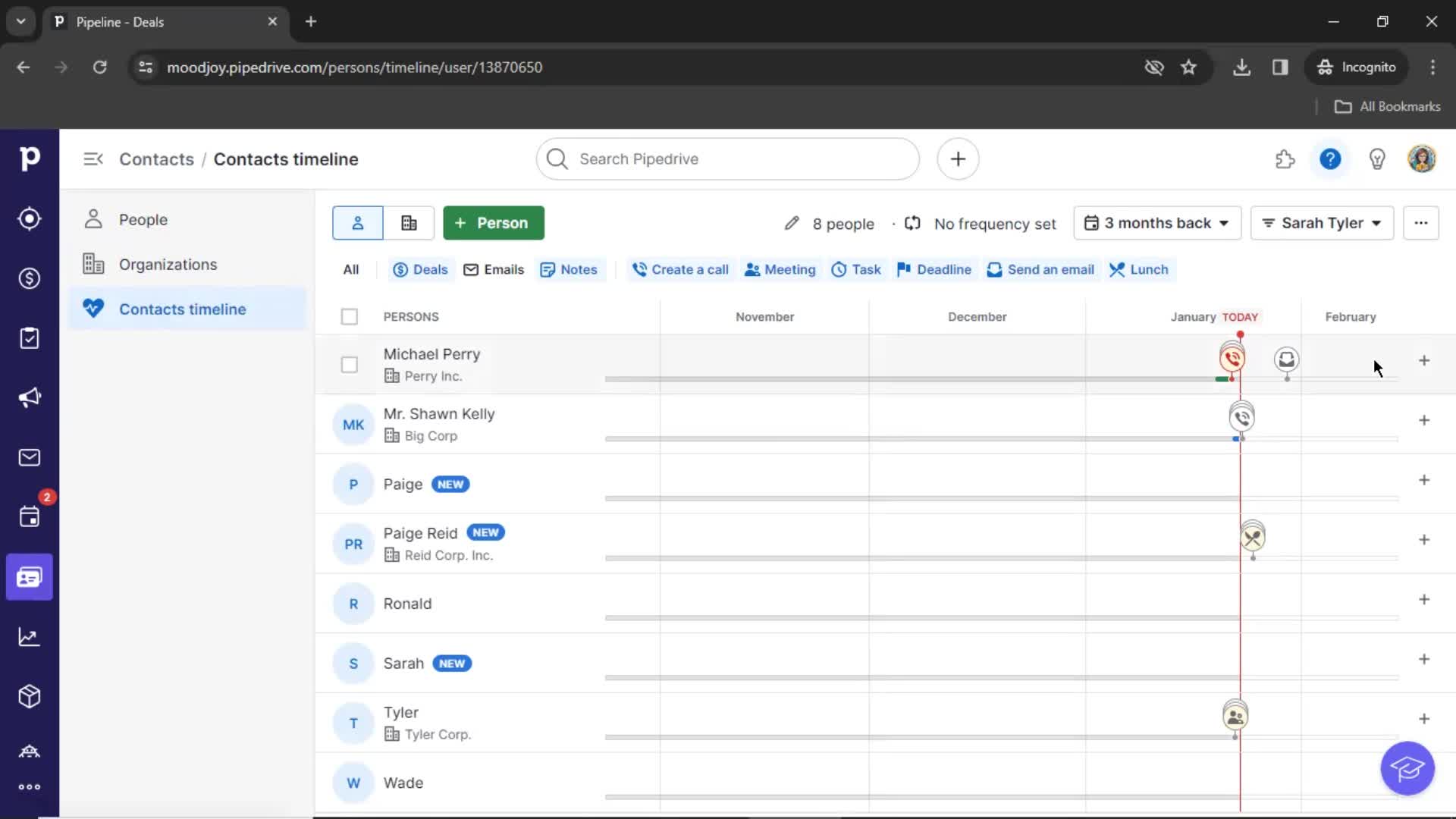 CRM screenshot