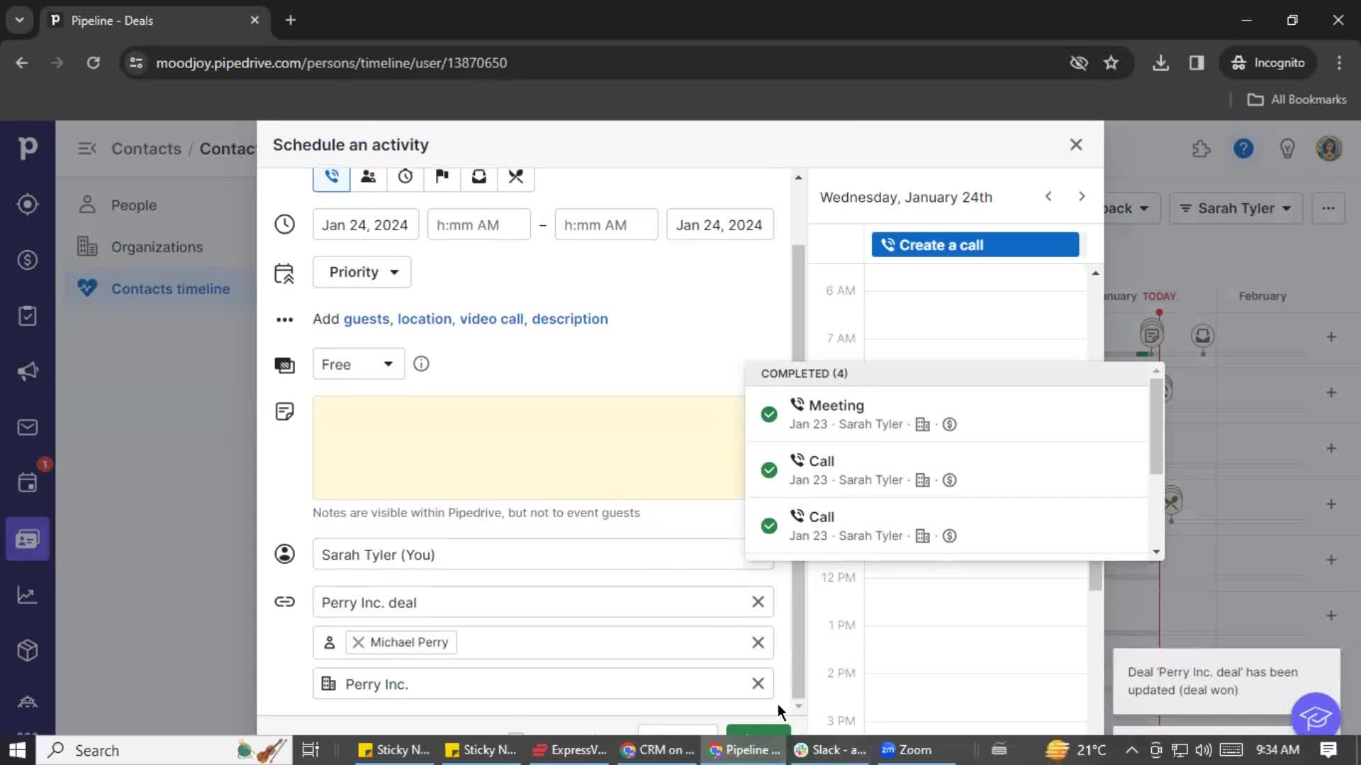 CRM screenshot