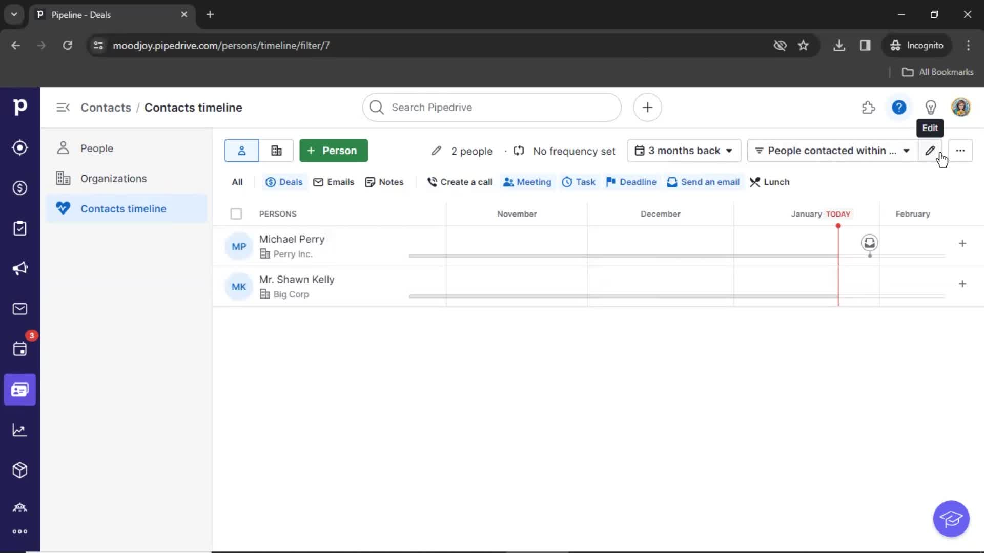 CRM screenshot