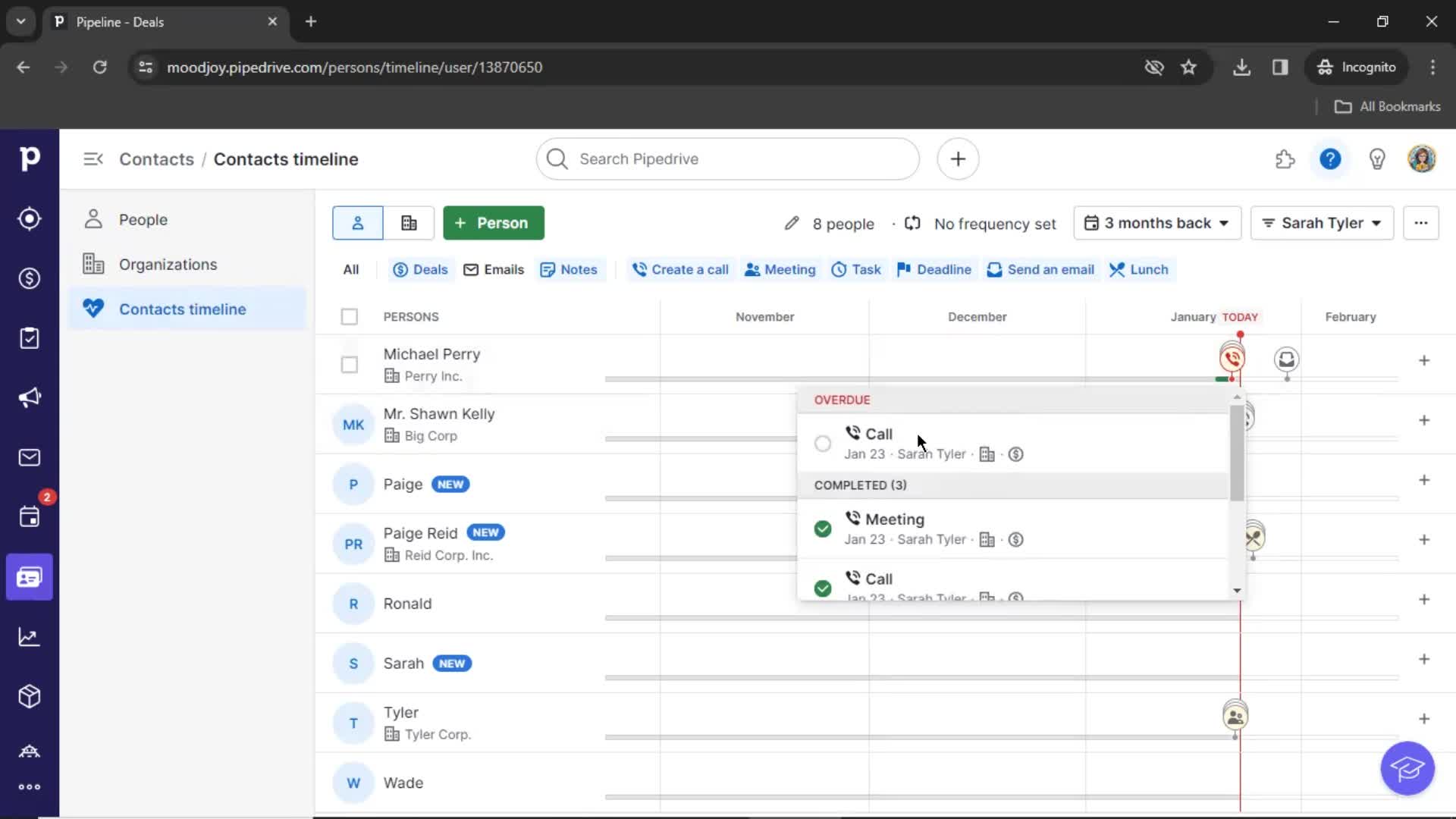 CRM screenshot