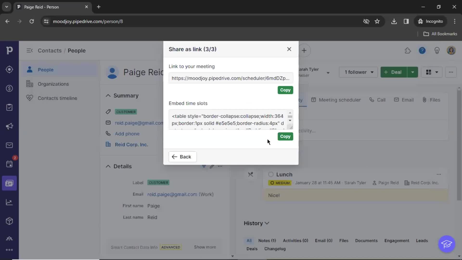 CRM screenshot