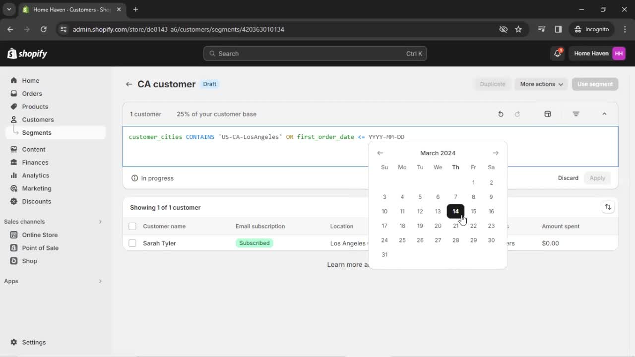 CRM screenshot