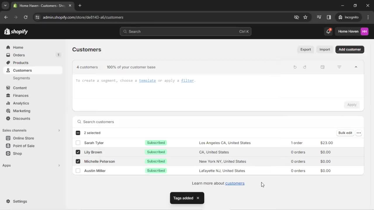 CRM screenshot